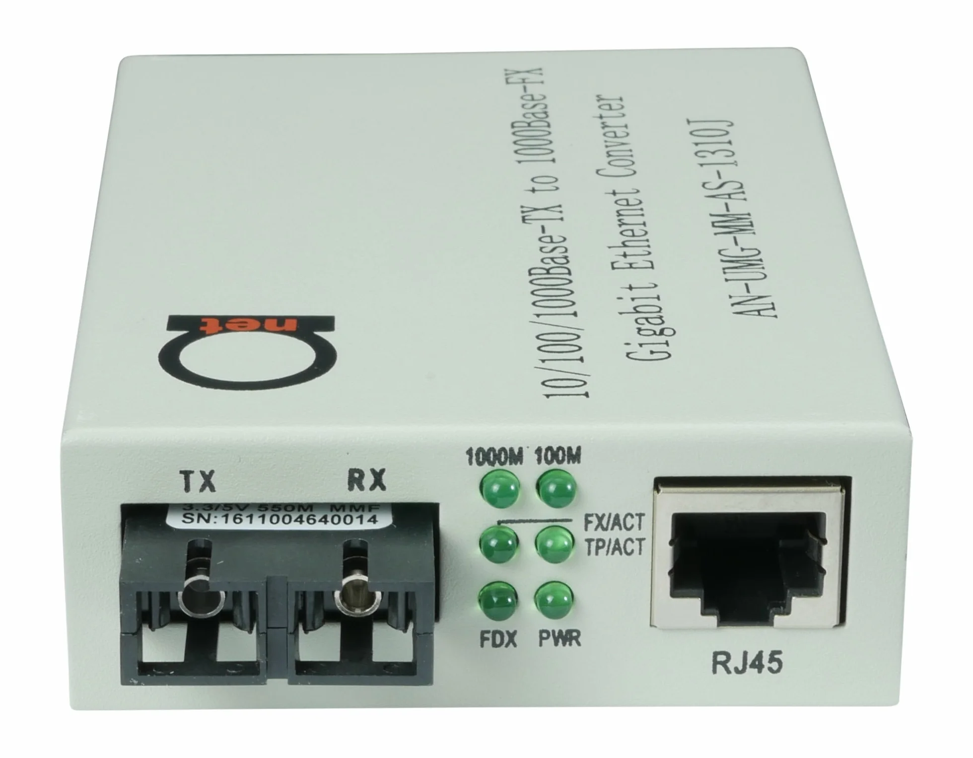 Multimode Gigabit Fiber Media Converter - wbudowany moduł światłowodowy 2 km (1,24 mil) SC do UTP Cat5e Cat6 10/100/1000 RJ-45" Auto Gigabit lub Fast Ethernet Speed - Ramka Jumbo - Obsługa LLF