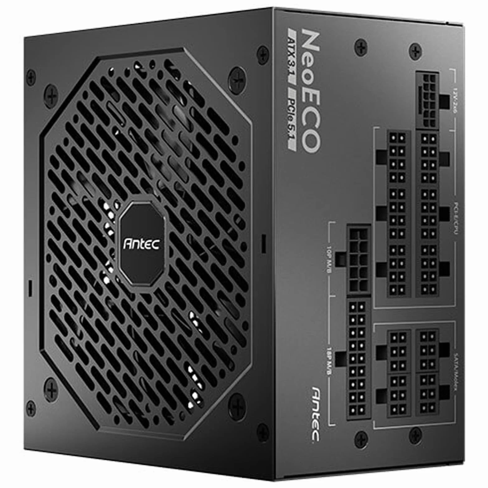 ANTEC NE850P EC PC-zasilacz 850 W, czarny | Obsługa ATX 3.1 i PCIe-5.1 z natywnym złączem 12 V-2x6