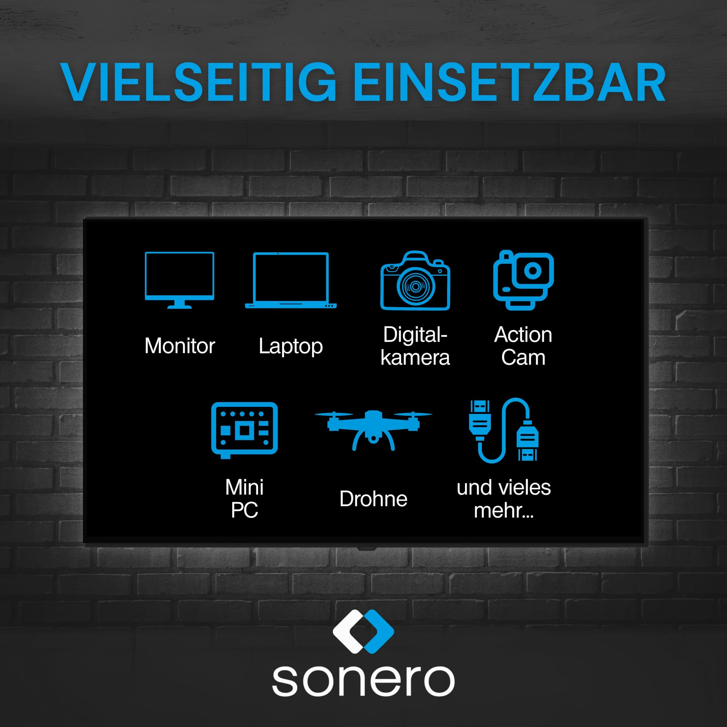 Sonero Mini HDMI na 4K HDMI Adapter do oszczędzania portów HDMI, wysoka prędkość Premium, wtyczka Mini HDMI C do gniazda HDMI A, podwójny ekran, obudowa PCV, 0,15 m, kurtka PVC, X-PHA020-0015