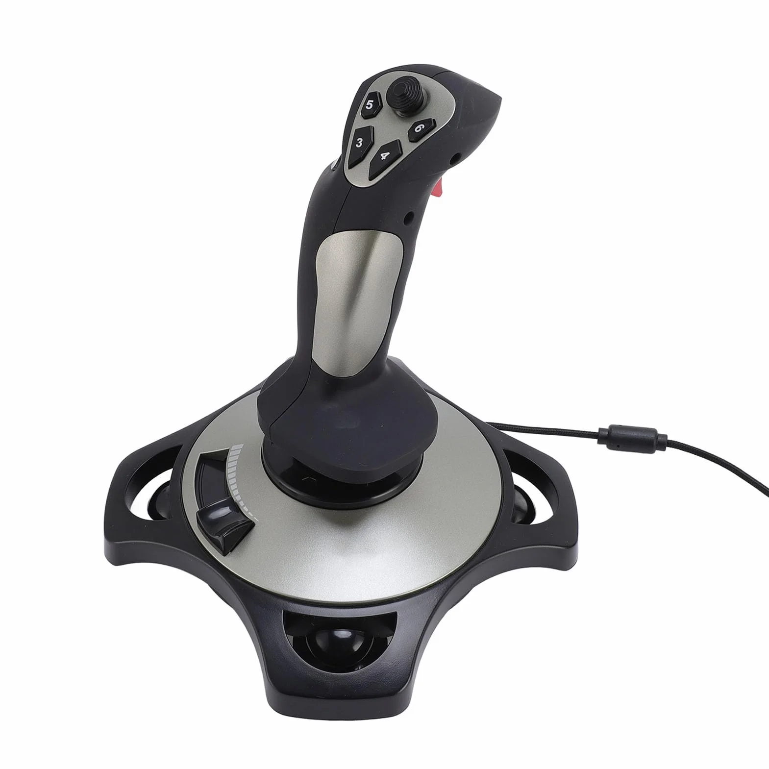 Symulator Lotu Kontroler Typu Joystick Przewodowy Drążek Sterowy USB z Wibracjami, przepustnicą i Programowalnymi Przyciskami do Gier Komputerowych z Systemem 7/8/10/11