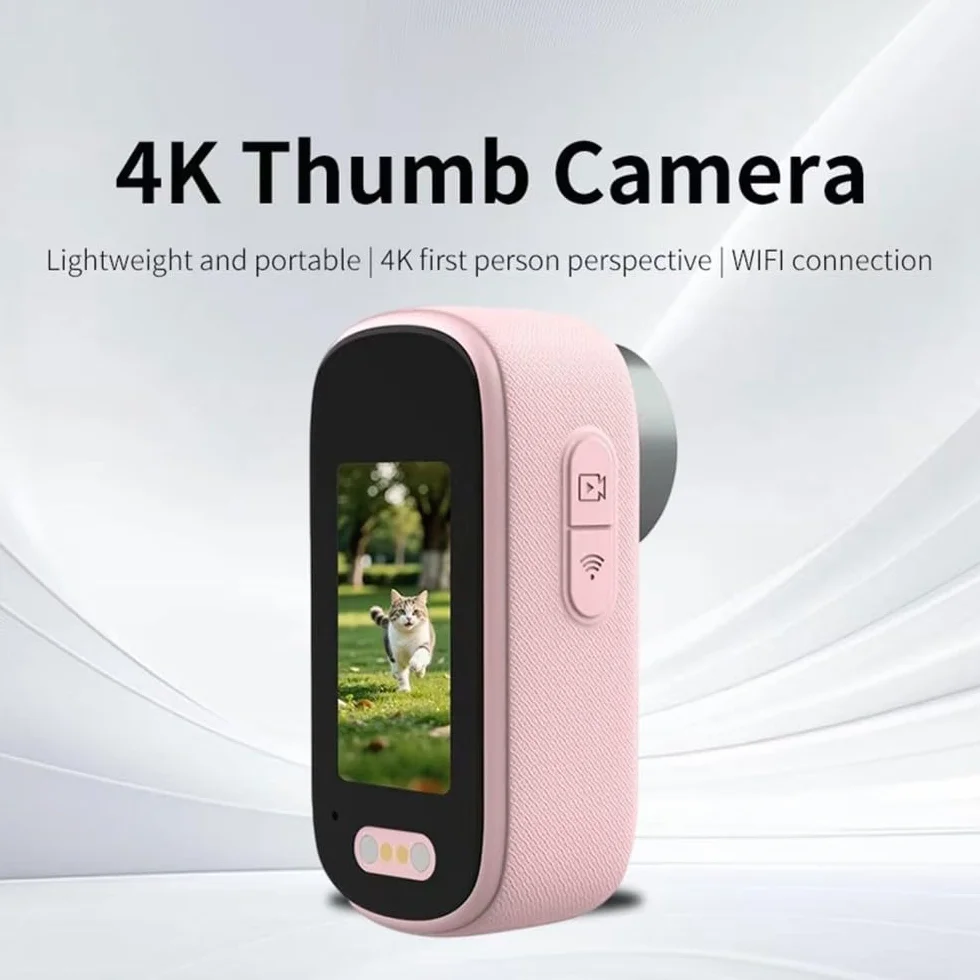 Miniaturowa wodoodporna kamera sportowa 4K kieszonkowa kamera dla zwierząt domowych poręczna kamera bodycam styl kciuk kamera motocyklowa mini