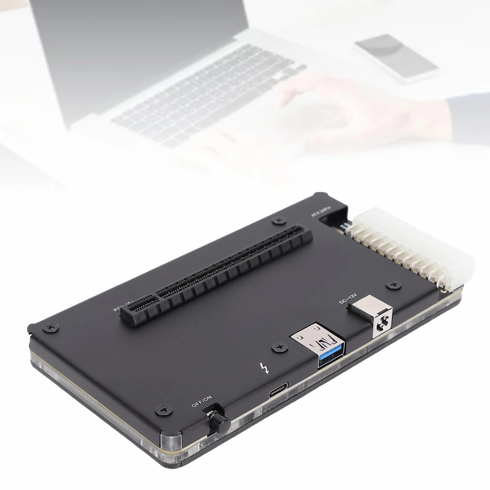 Dioche Obudowa Karty Graficznej Zewnętrzna Stacja Dokująca GPU na 4 Karty Graficzne Obudowa z USB 4.0 Typu Plug-and-Play i Kablem do Transmisji Danych o Długości 1 M dla Ulepszonych Gier i Edycji