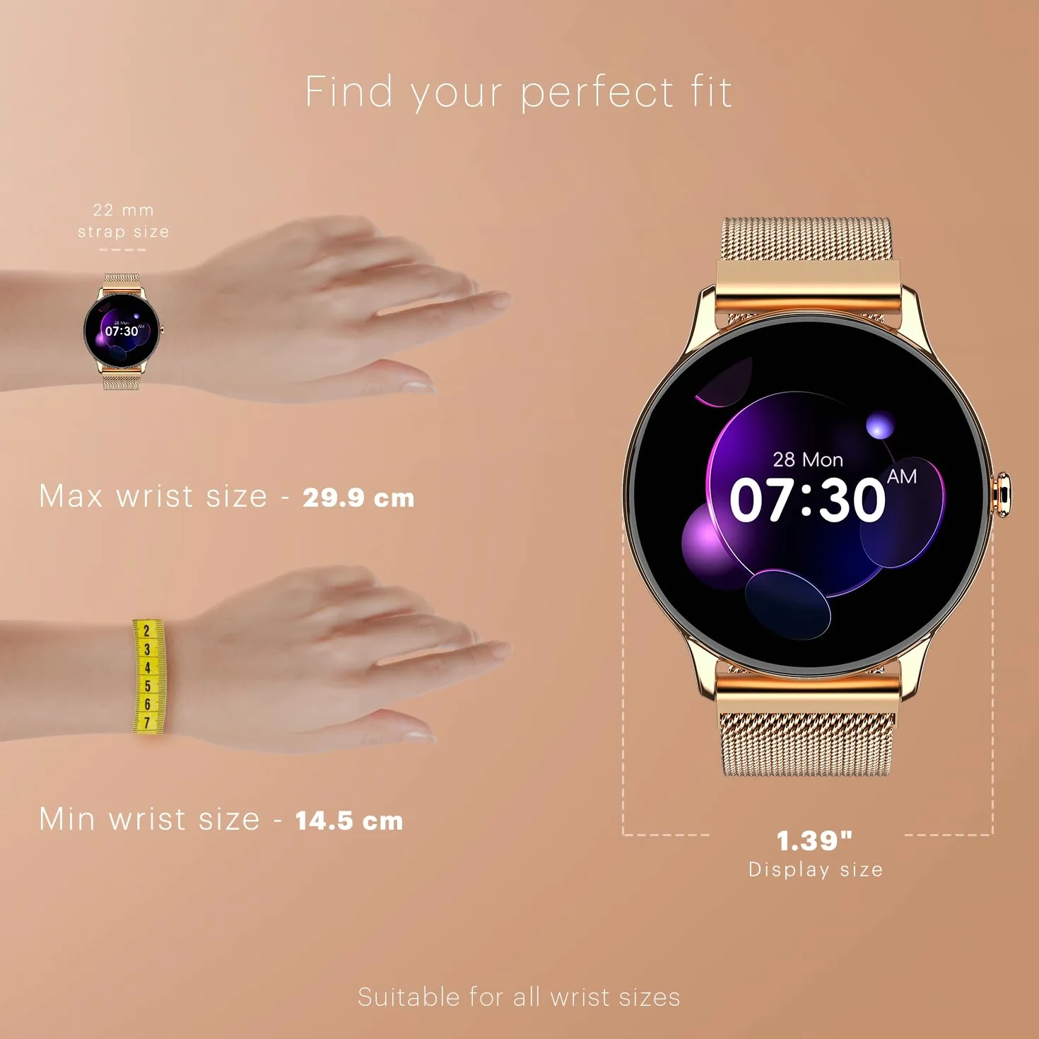 Noise Twist Go Smartwatch z okrągłą tarczą z połączeniami BT, wyświetlacz 3.5 cm, metalowa konstrukcja, 100+ tarcz zegarka, IP68, monitor aktywności, oksymetr (SpO2), śledzenie snu, 100+ trybów