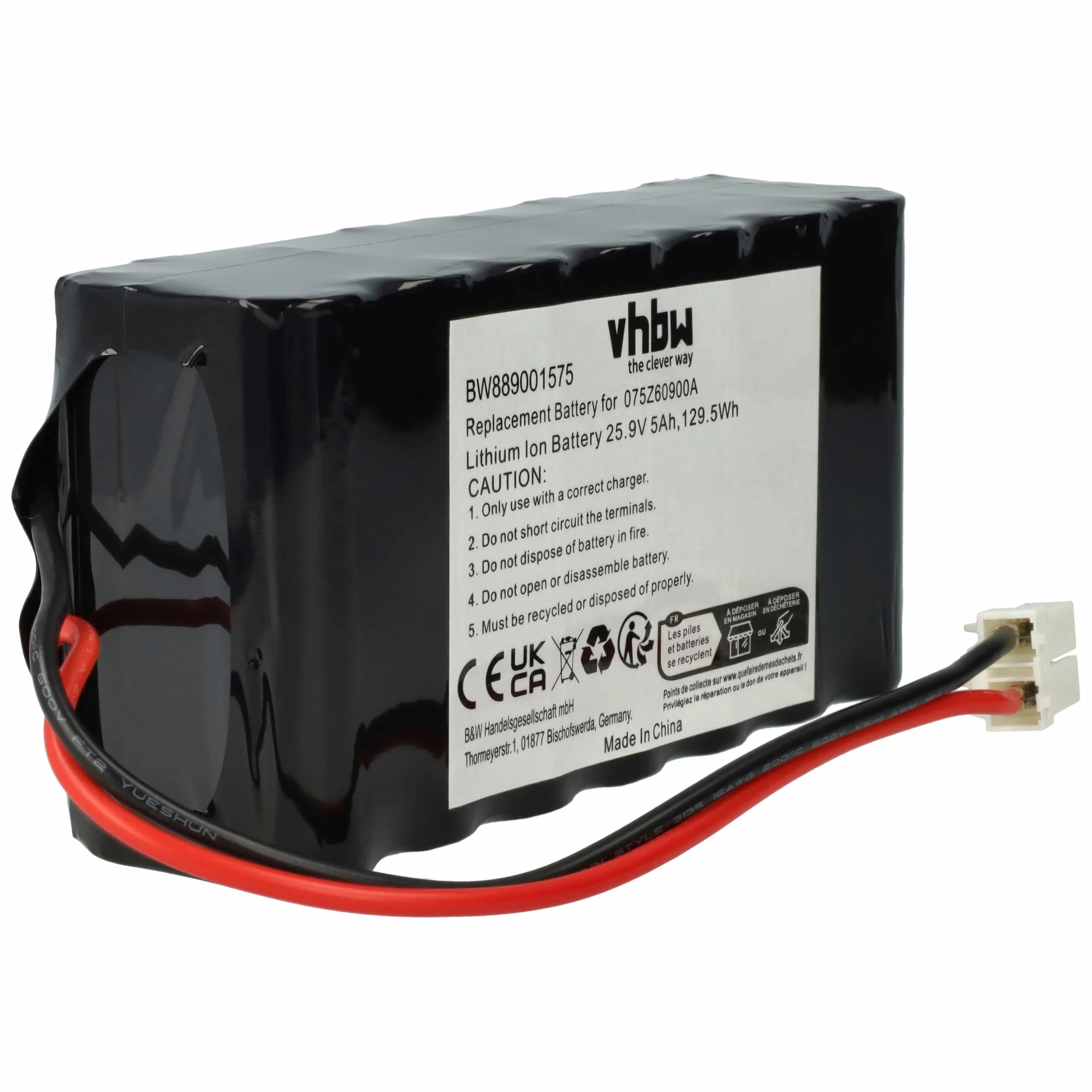 vhbw Akumulator zamienny do kosiarki 5000 mAh 25,9 V litowo-jonowy 050Z38600A 075Z60900A