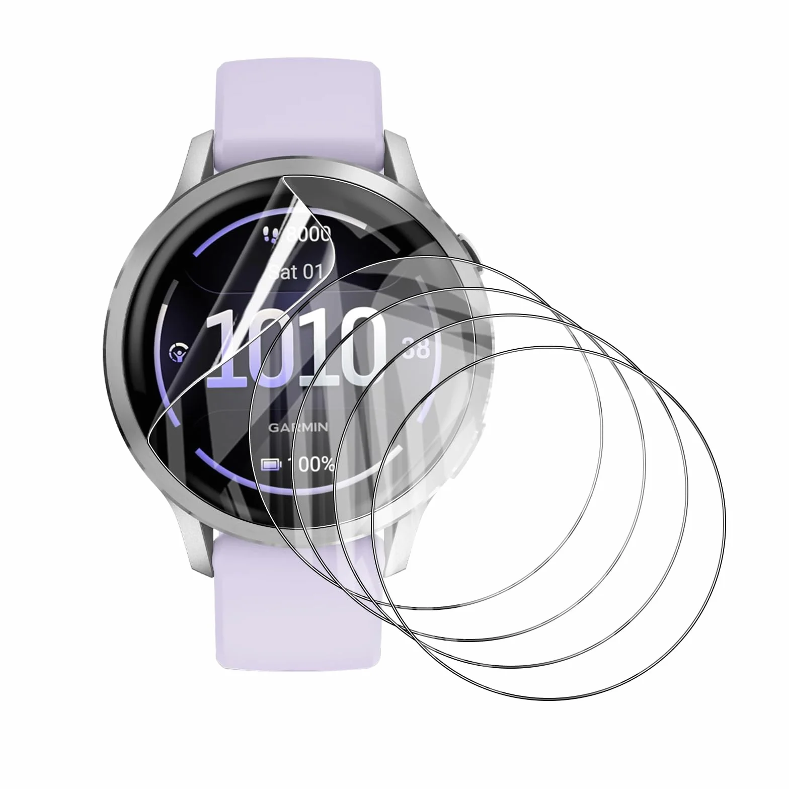 AOKUMA [5-pak do Garmin Venu 4 41 mm/Venu 3S 41 mm miękka osłona ekranu TPU, elastyczna folia TPU [nie szkło], odporna na zarysowania, bez pęcherzyków powietrza, przyjazna dla obudowy, przezroczysta