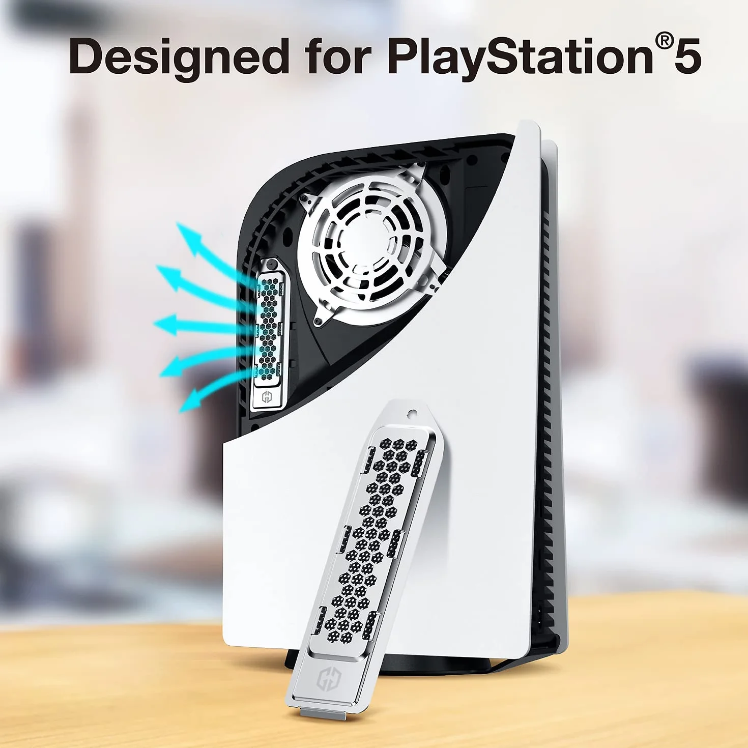 GRAUGEAR Metalowa osłona przeciwkurzowa rozpraszająca ciepło dla Playstation 5, PS5 Slim M.2 SSD slot - osłona z wentylacją, idealna do rozbudowy pamięci