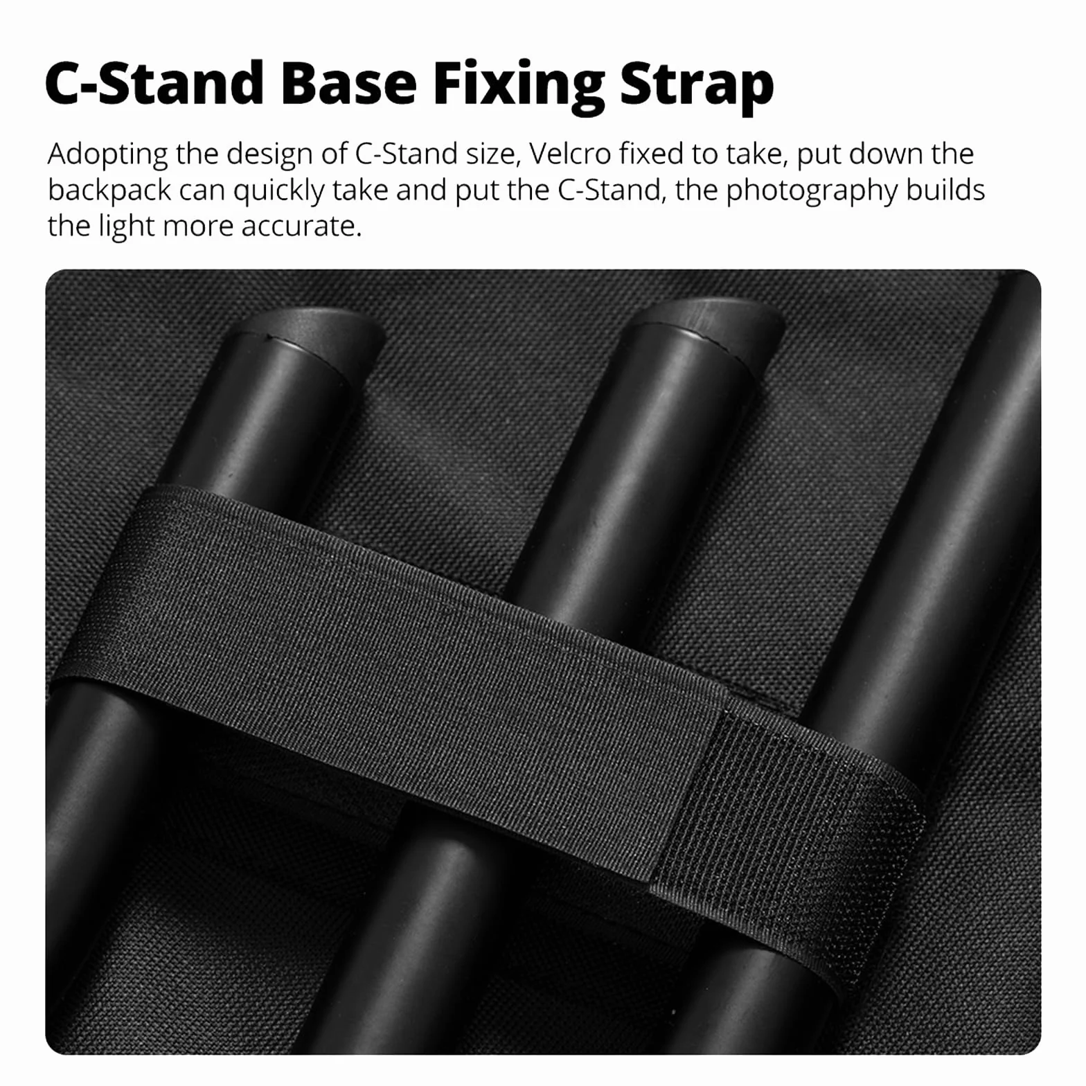 AMBITFUL PB20 C-Stand Carrying Bag 132 * 19 * 13 cm / 51.9'' *7.4'' *5.11'' for Boom Arm-Photography Light Stand, Szary
