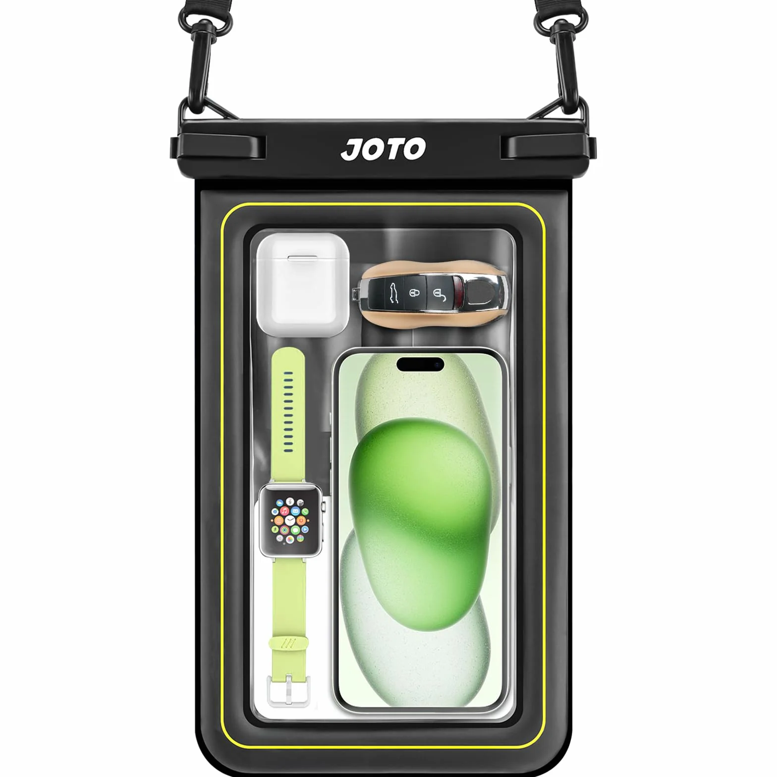 JOTO Wodoodporny Floating Phone Holder Pouch, Float Clear Dry Bag uchwyt na telefon komórkowy pokrowiec na iPhone 14 13 12 11 Pro Max XS XR 8 7 Galaxy Pixel do 7" Cash Credit Card Watch Wallet -