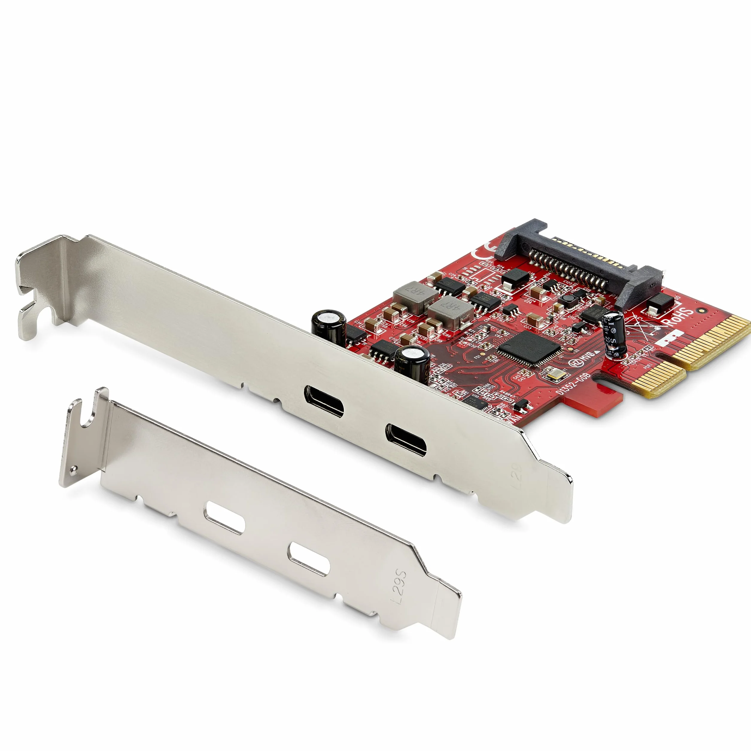 StarTech.com Karta PCIe USB 3.1-2 x USB C 3.1 Gen 2 10 Gb/s, PCIe Gen 3 x 4 - Chipset ASM3142 - Karta PCI Express USB typu C (PEXUSB312C3)