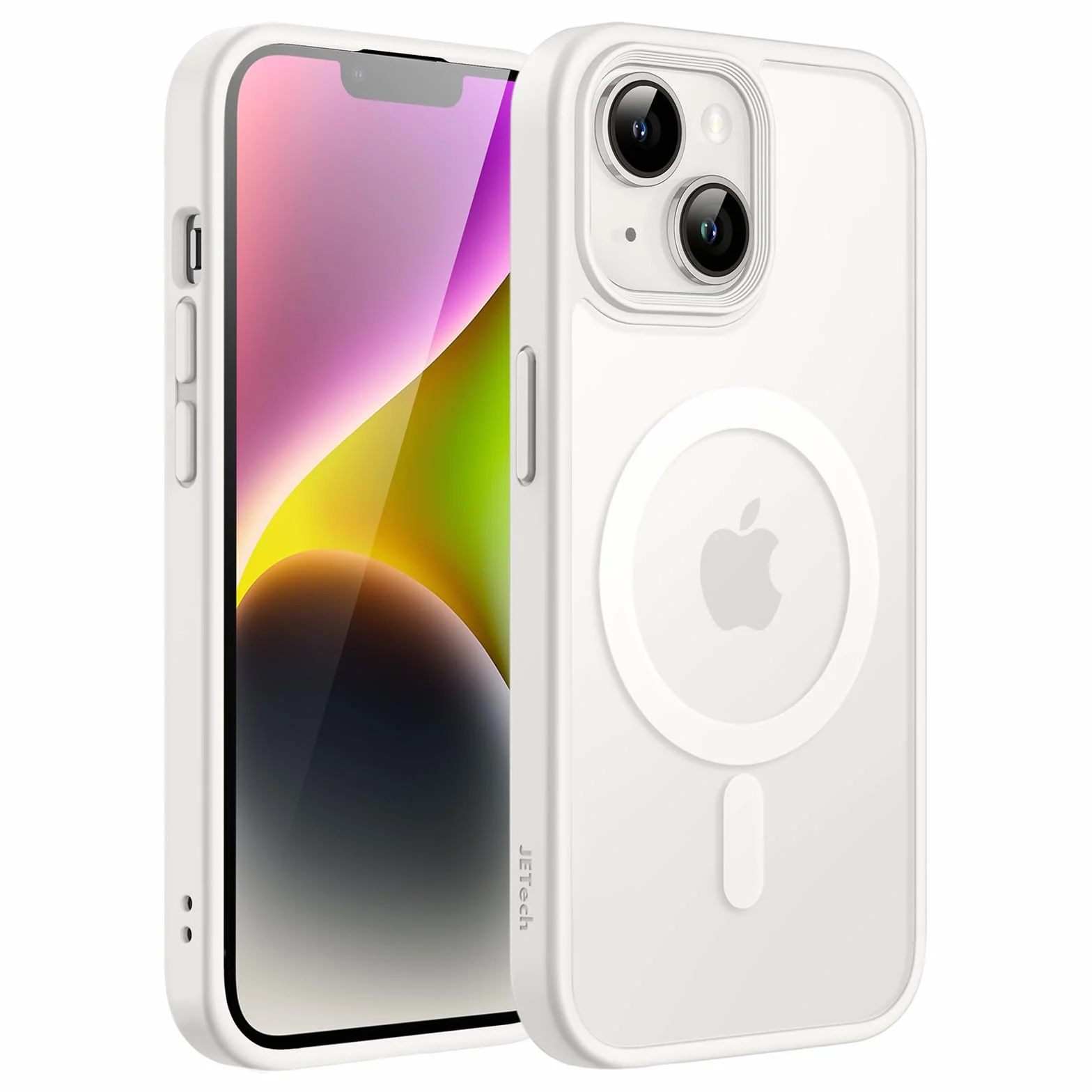 JETech Etui iPhone 14 6,1 Cala MagSafe Półprzezroczysta Matowe Szczupły Odporny na Wstrząsy Case