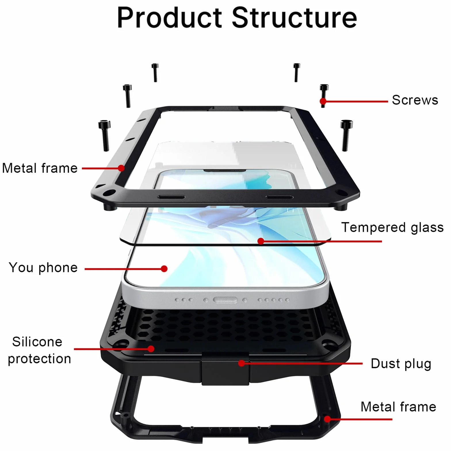 Etui na telefon komórkowy Full Body do iPhone 16 Pro Max / 16 Pro / 16 Plus / 16, Backcover, odporne na uderzenia i upadki, ochrona aparatu, białe, 16 Pro