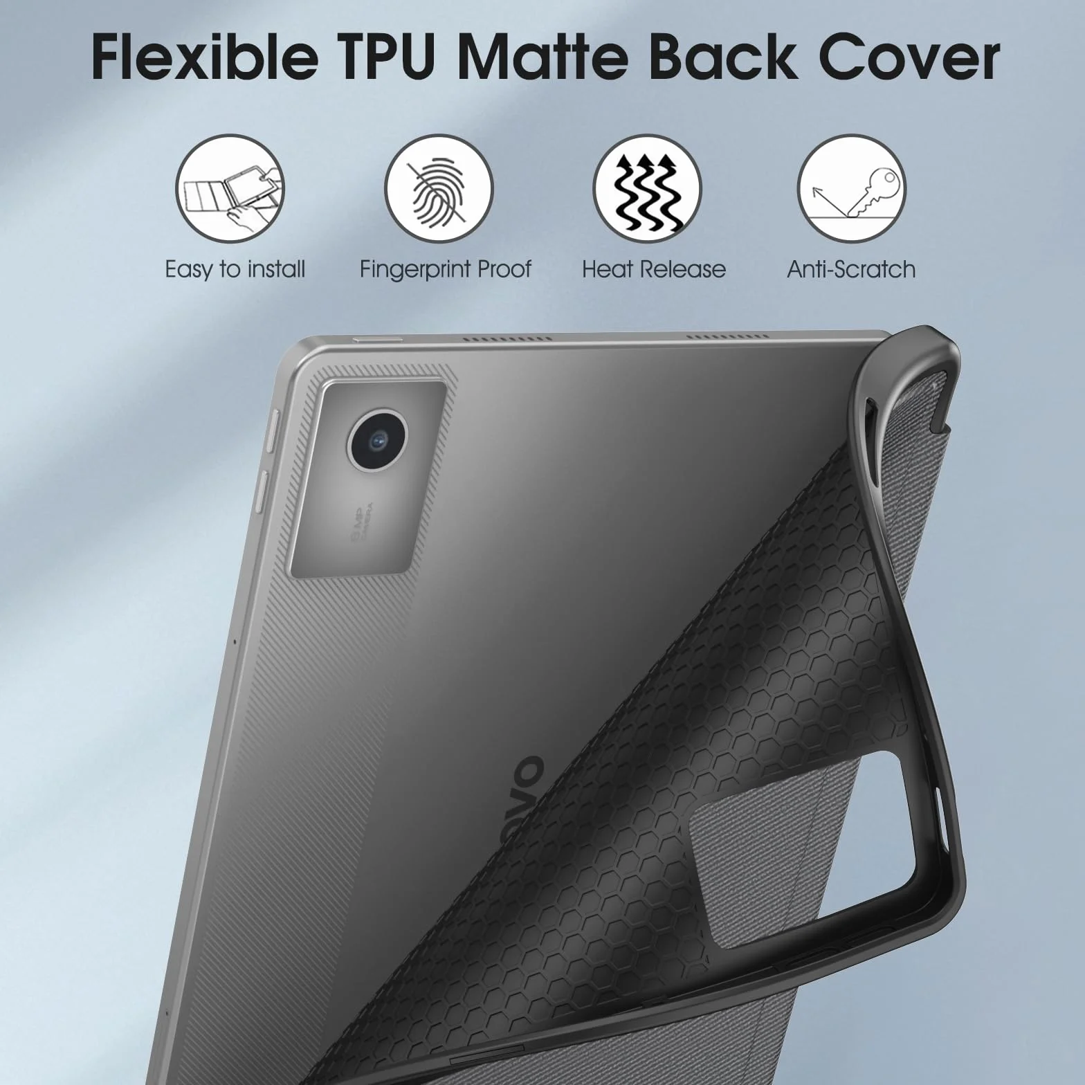 Fintie Etui ochronne na Lenovo Idea Tab 11 cali 2025 TB-336ZU TB-336FU, Slim TPU Folio z uchwytem na rysik, czarne
