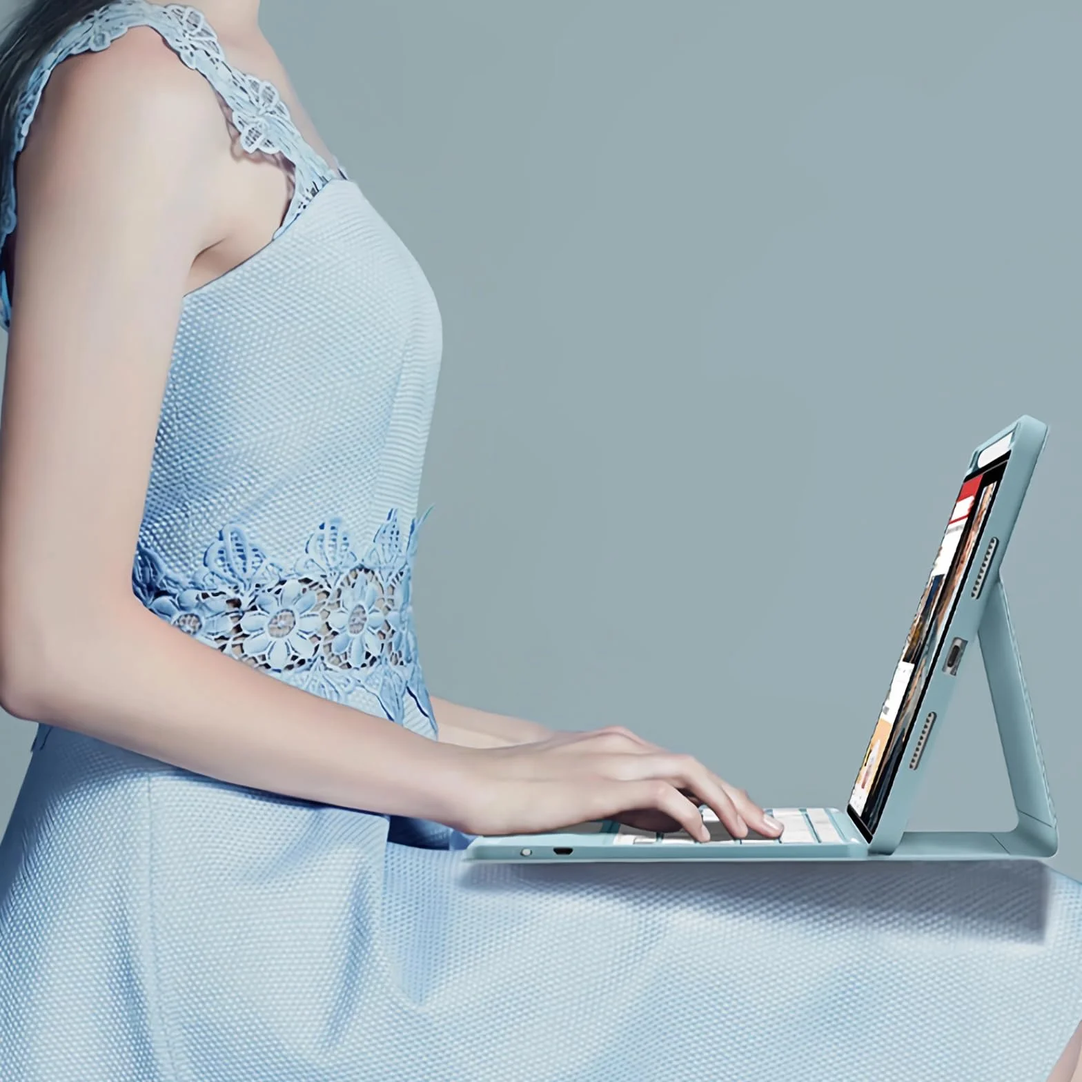 Etui z klawiaturą do Xiaomi Mi Pad 6/6 Pro 11" 2023, Wbudowany Uchwyt Na Ołówek, Magnetyczna Odłączana Bezprzewodowa Podświetlana Klawiatura z Myszą Bluetooth,Dark purple