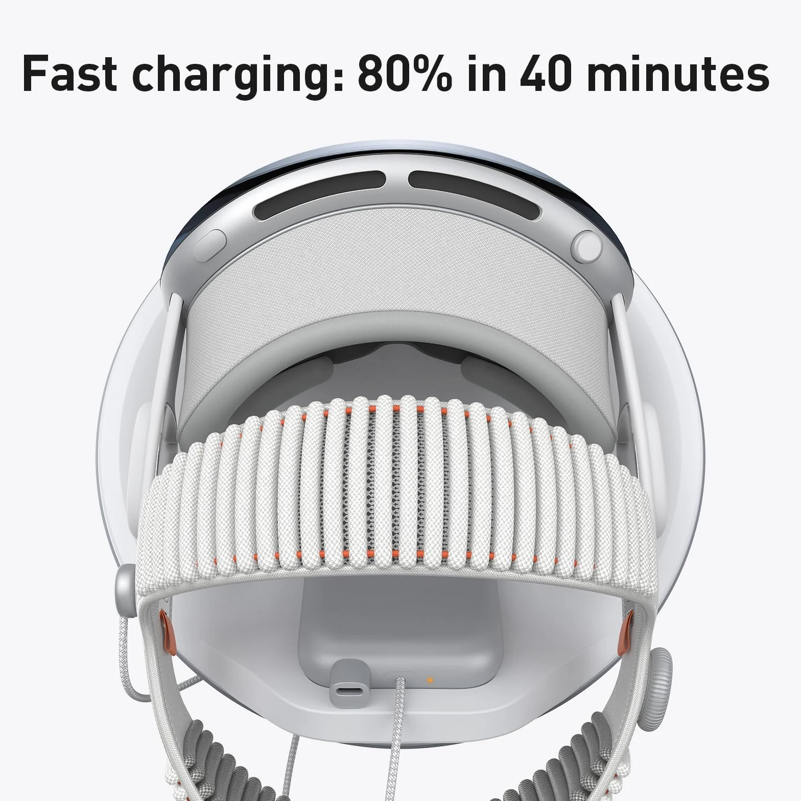 PRISMXR Stacja ładująca do Vision Pro 65 W Fast Charge z ładowarką USB-C i kablem, stacja ładująca VR Vision Pro (Carina D1)