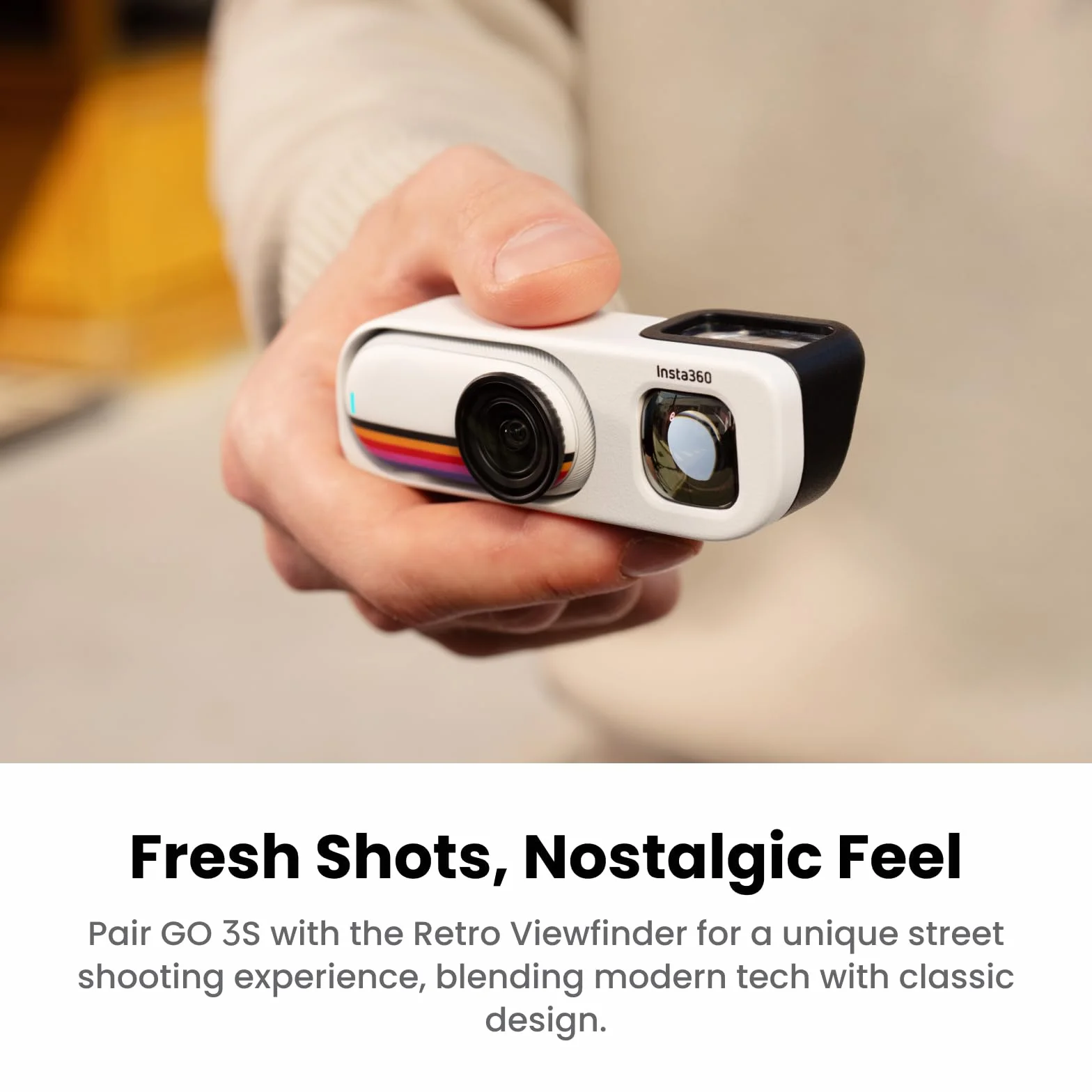 Insta360 GO 3S Retro Bundle Edycja Specjalna 64GB Czerwony - Mała kamera do vloggingu 4K, kamera POV bez użycia rąk, filtry retro, 4K30fps, dodatkowa bateria, lekka, nośna kamera vlog do ujęć