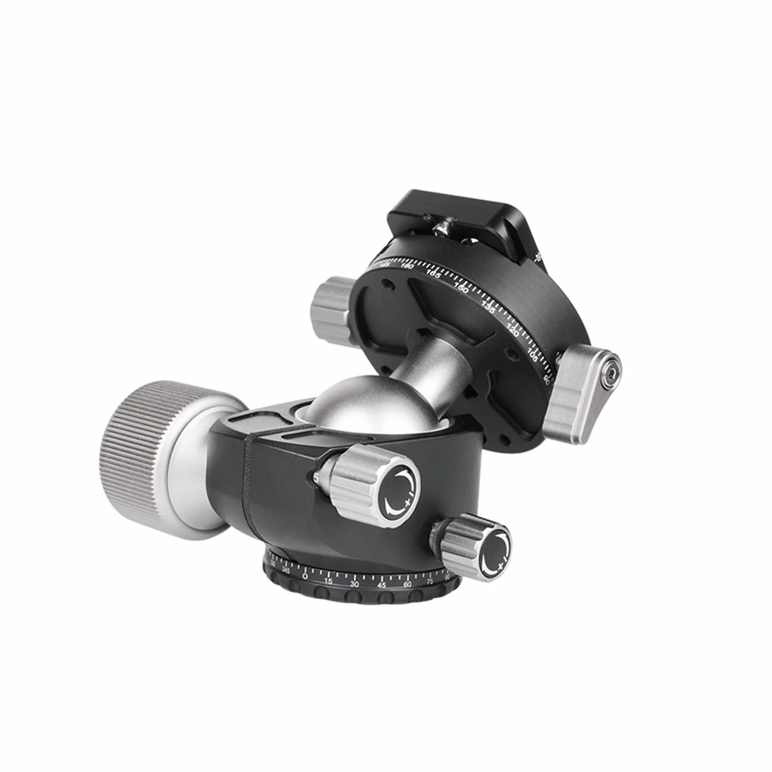Aluminiowa Głowica Kulowa Statywu, Uchwyt Kulowy do Aparatu Panoramicznego 360, Uchwyt Kulowy z płytką Szybkiego Uwalniania 1/4", Idealny do Lustrzanki Cyfrowej Typu Monopod Slider, nośność