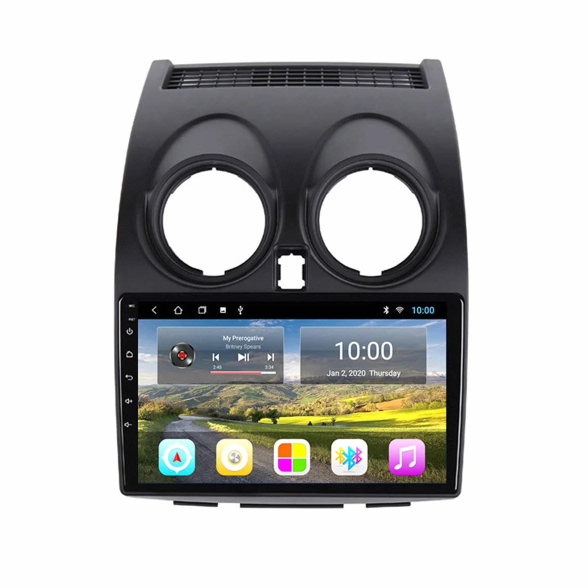 Nawigacja GPS do samochodu, pojemnościowy ekran wielodotykowy 2.5D system nawigacji Android 9 z bezpłatną aktualizacją mapy, dla QASHQAI 2006-2013 nawigacja satelitarna GPS pojazdu