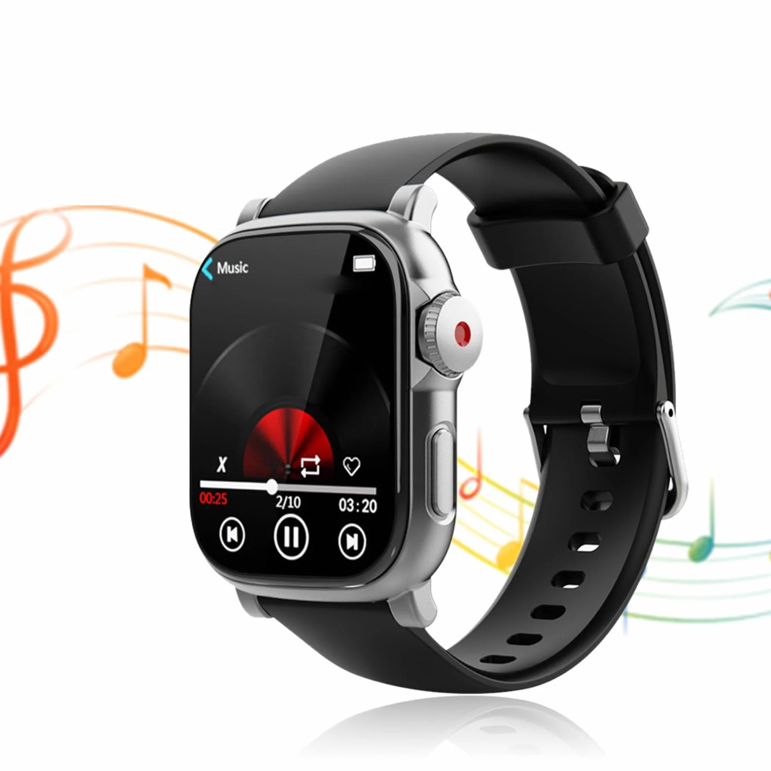 Denash Do Noszenia Odtwarzacz MP3, Bluetooth 5.4 Muzyka z Ekranem Dotykowym z Fitness śledząc, Głośnik i Rejestrator Głosowy Do Słuchania Muzyki, Trening (128GB)