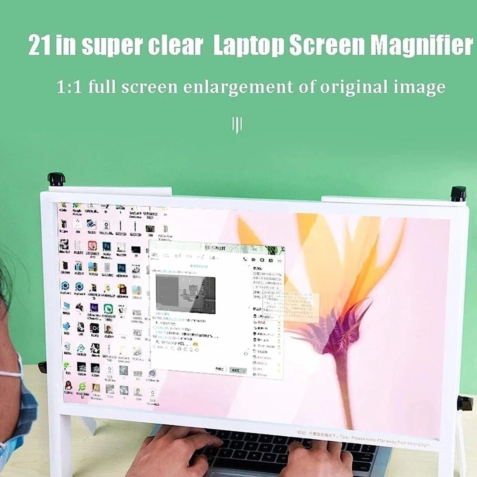 Okulary powiększające 3D Hd Laptop lupa do ekranu wzmacniacz mobilny projektor, copmputer lupa do ekranu telefonu gry wideo