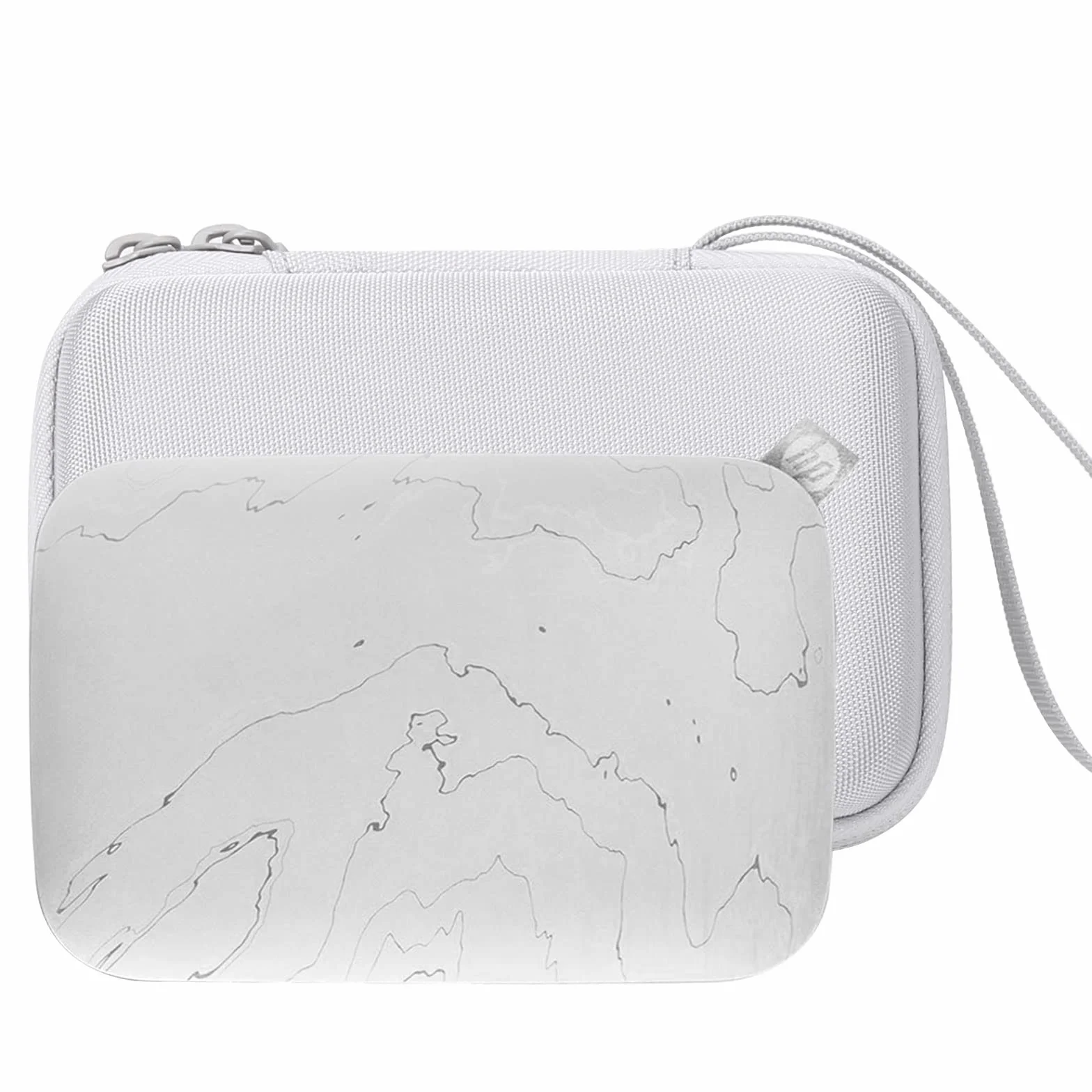 co2CREA Twarda osłona podróżna etui torba do HP Sprocket Select Portable 5,8 x 8,7 cm drukarka natychmiastowa mobilna drukarka fotograficzna i HP Sprocket 2,3 x 3,4 cynkowy papier fotograficzny, tylko