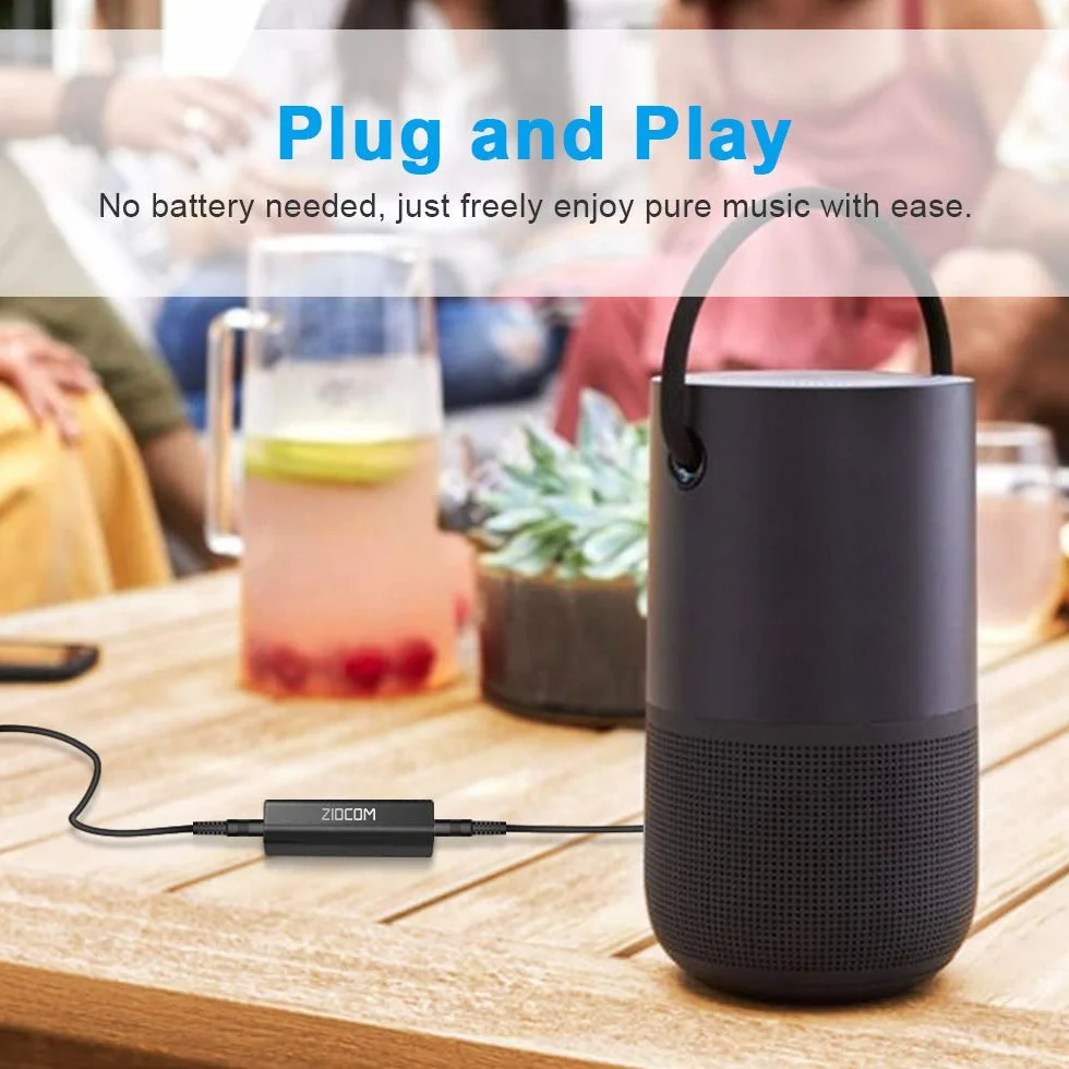 ZIOCOM Filtr przeciwzakłóceniowy izolator Ground Loop audio 3,5 mm