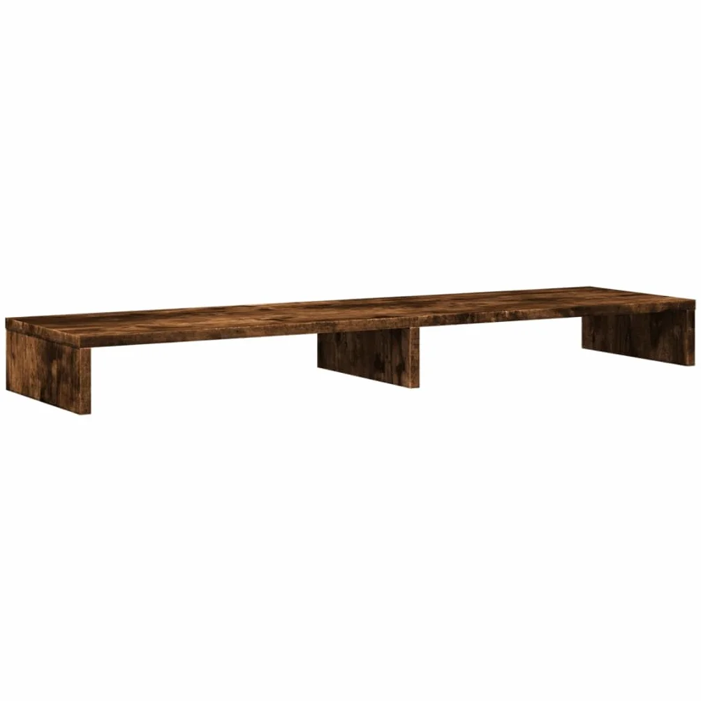 vidaXL Podstawka pod monitor, przydymiony dąb, 100x27x10 cm