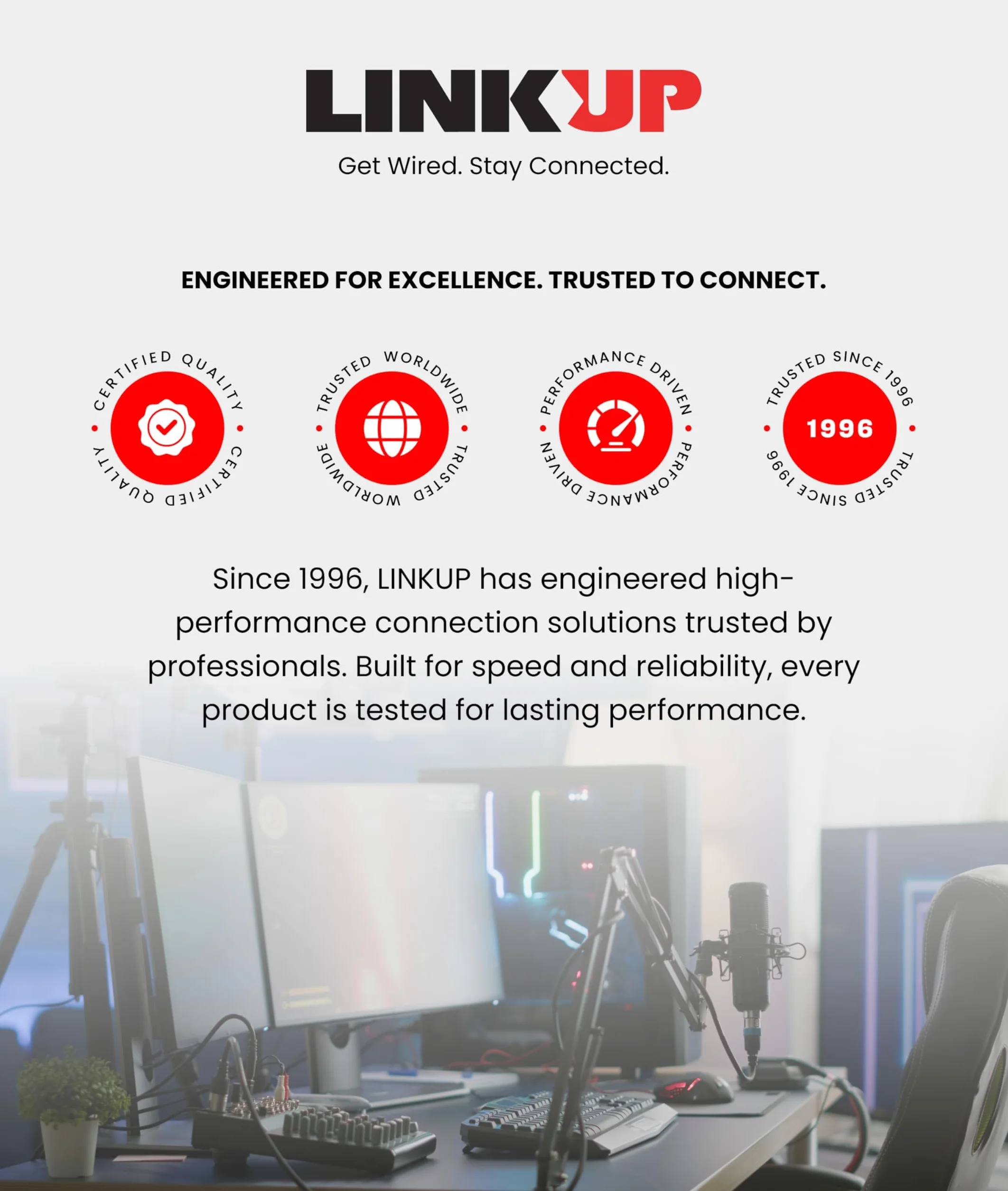 LINKUP Kabel PCIe 5.0 Riser | do pionowego montażu GPU | prosty | karta graficzna GPU Ready | do użytku z PCIe 4.0 i RX9070/RTX5090 | 50 cm (długość całkowita: 54 cm)