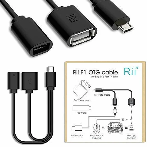 Rii F1 Micro USB Host OTG Adapter Cable for Firestick Fire TV 4K