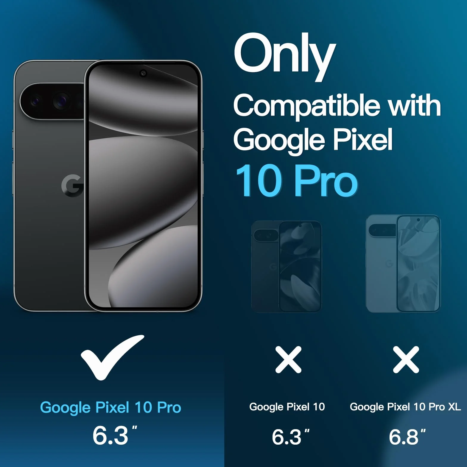 JETech Ochraniacz Ekranu dla Google Pixel 10 Pro z Ochraniacz Obiektywu Aparatu, Odblokować Odcisk Palca Kompatybilny, Szkło Hartowane Film, HD Przejaśniać, 2 Sztuki Każdy