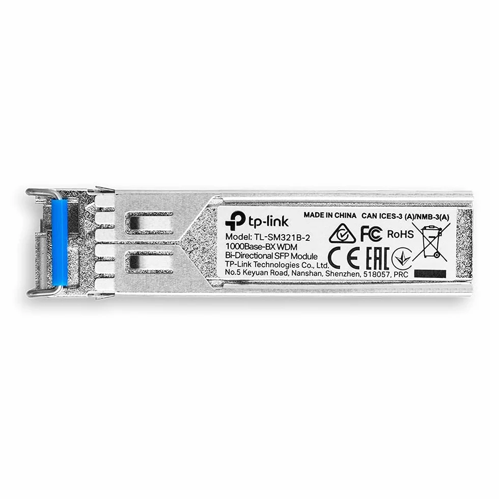 TP-Link TL-SM321B-2 | Moduł SFP 1000Base-BX WDM | LC Simplex | Tx: 1310 nm, Rx: 1550 nm | Zasięg do 2 km