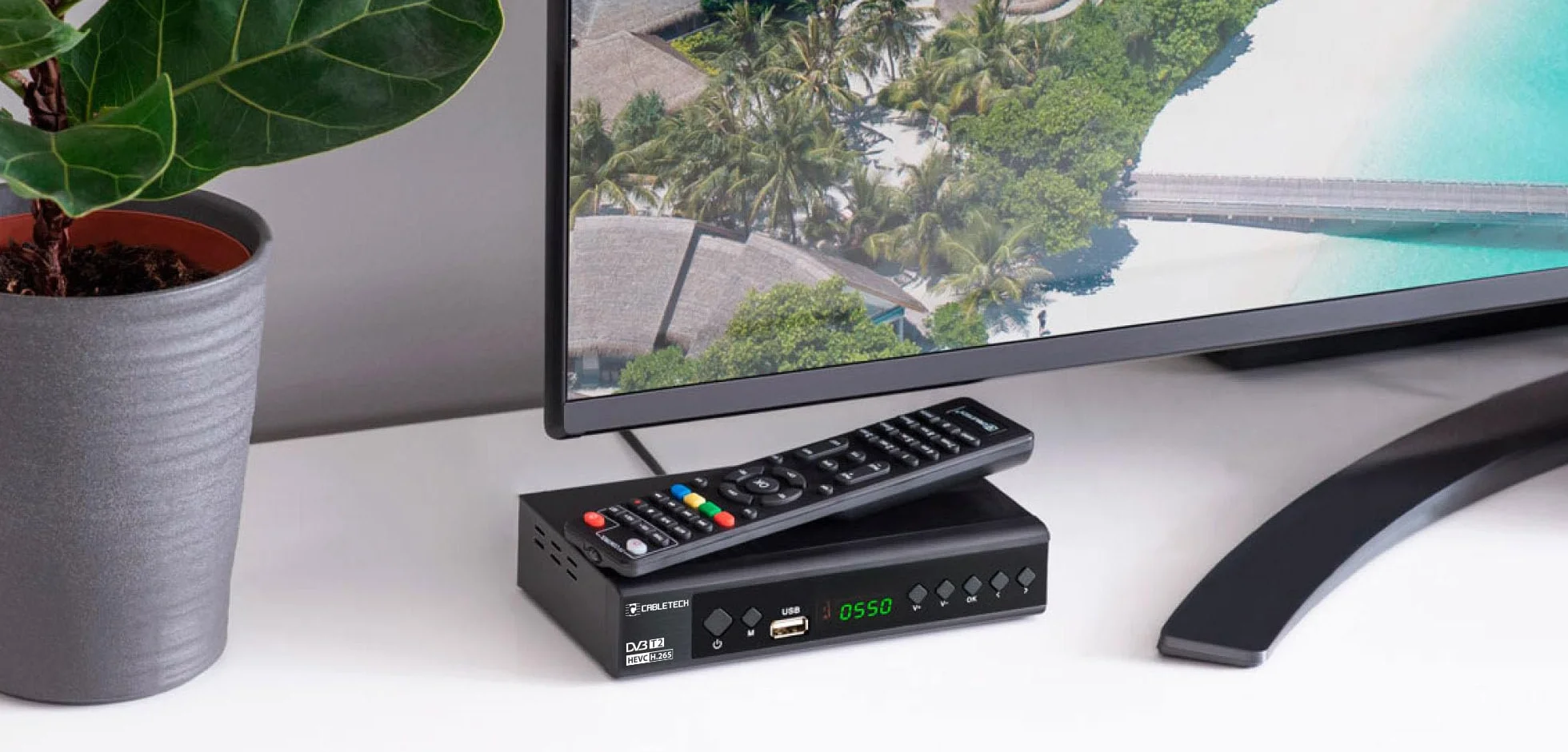 Cabletech Tuner DVB-T/C HEVC H.265 10bit 1920x1080 512 MB DDR2