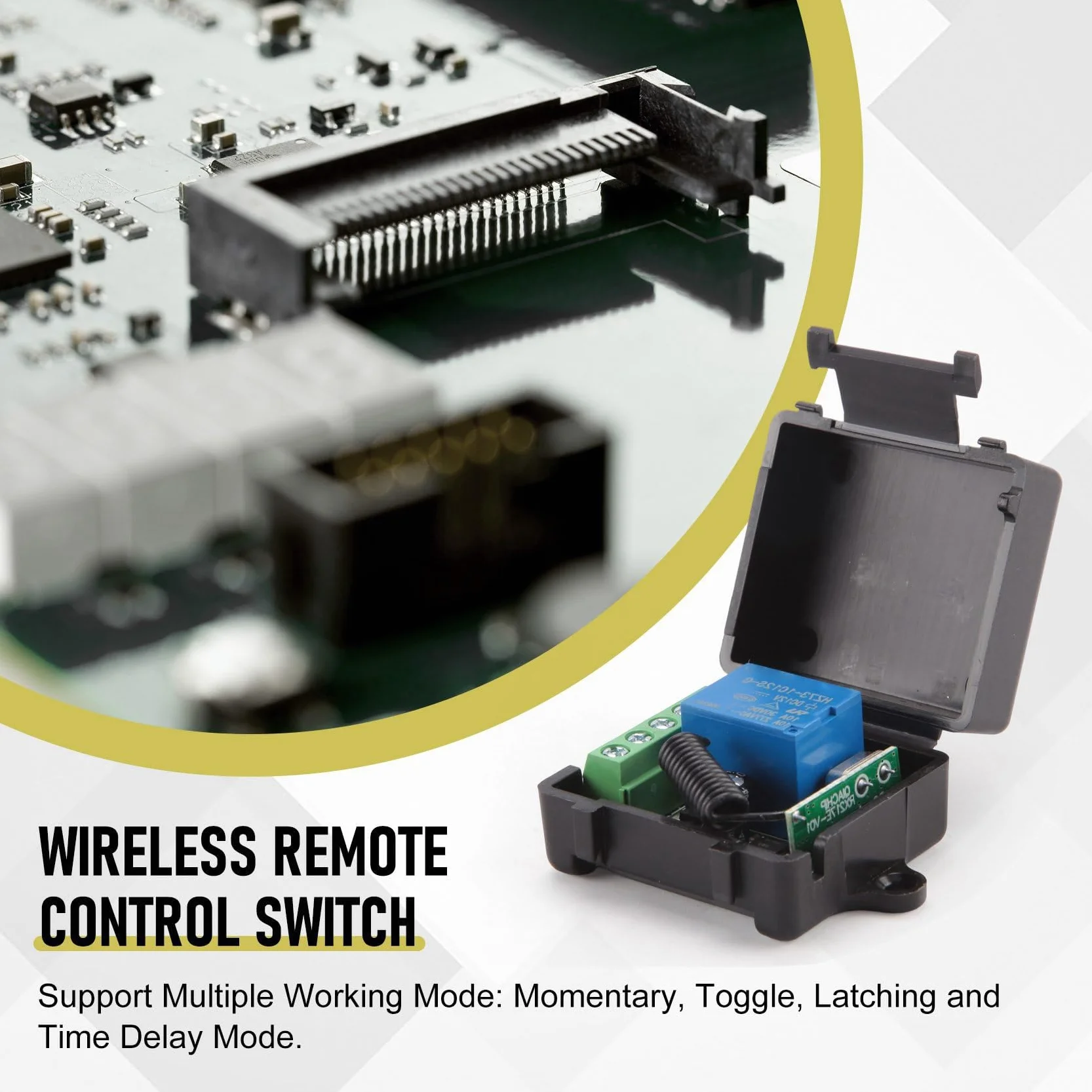 12V DC 1CH 433MHz RF przełącznik zdalnego sterowania bez modułu przekaźnikowego uniwersalny odbiornik 433 MHz DIY zestaw przycisków nadajnika