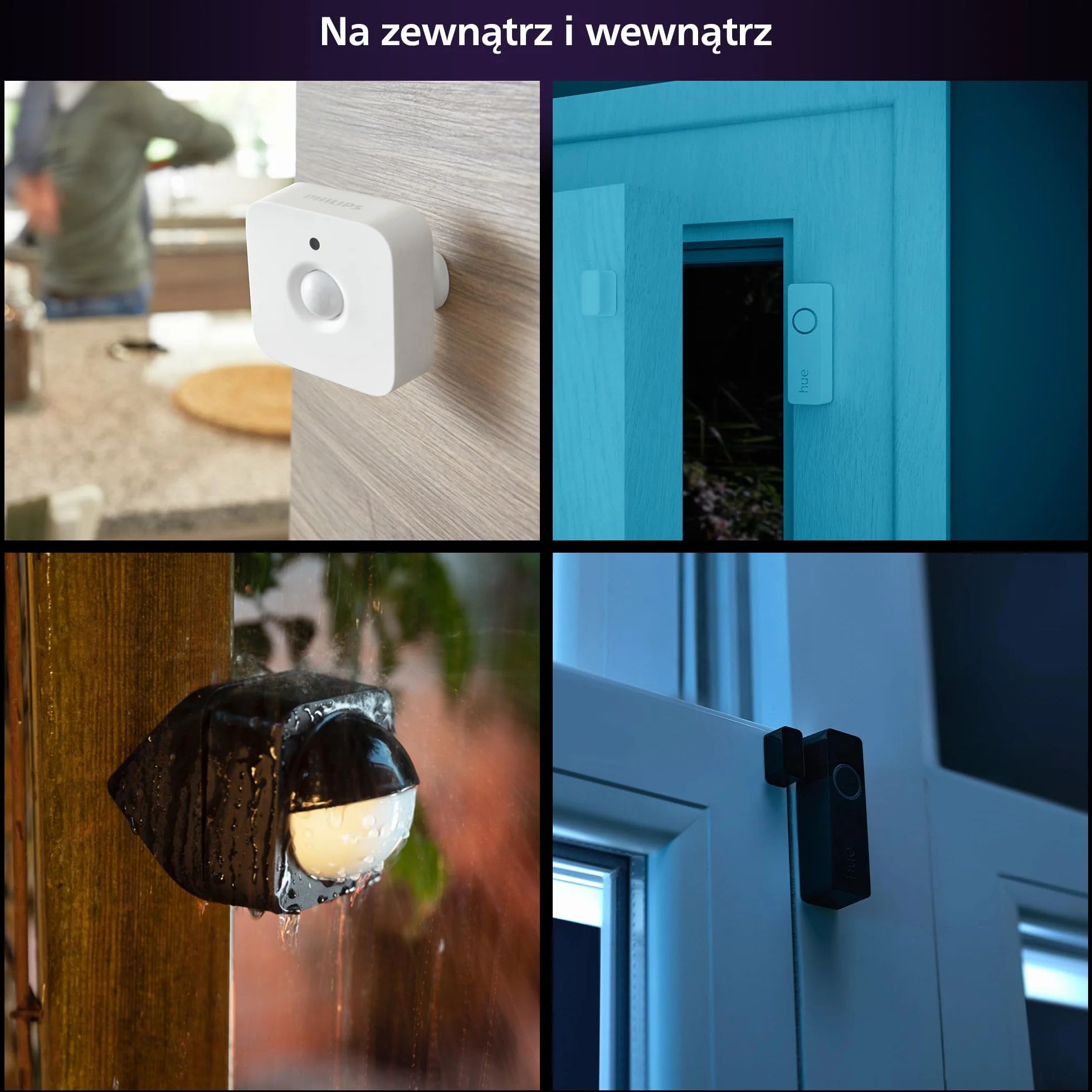 Philips Hue Kamera Raven zasilana baterią akumulatorową biała