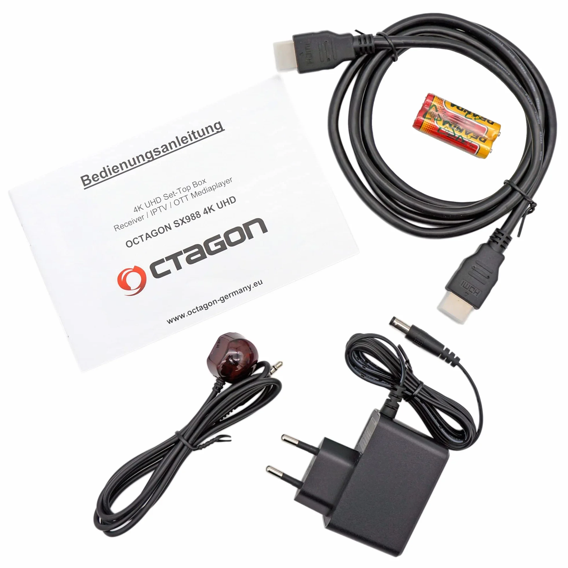 Octagon SX988 4K UHD H.265 HEVC Internet Smart TV Set-Top Box – multiboot Receiver i Sat to IP TV, DLNA, YouTube, radio internetowe, czarny