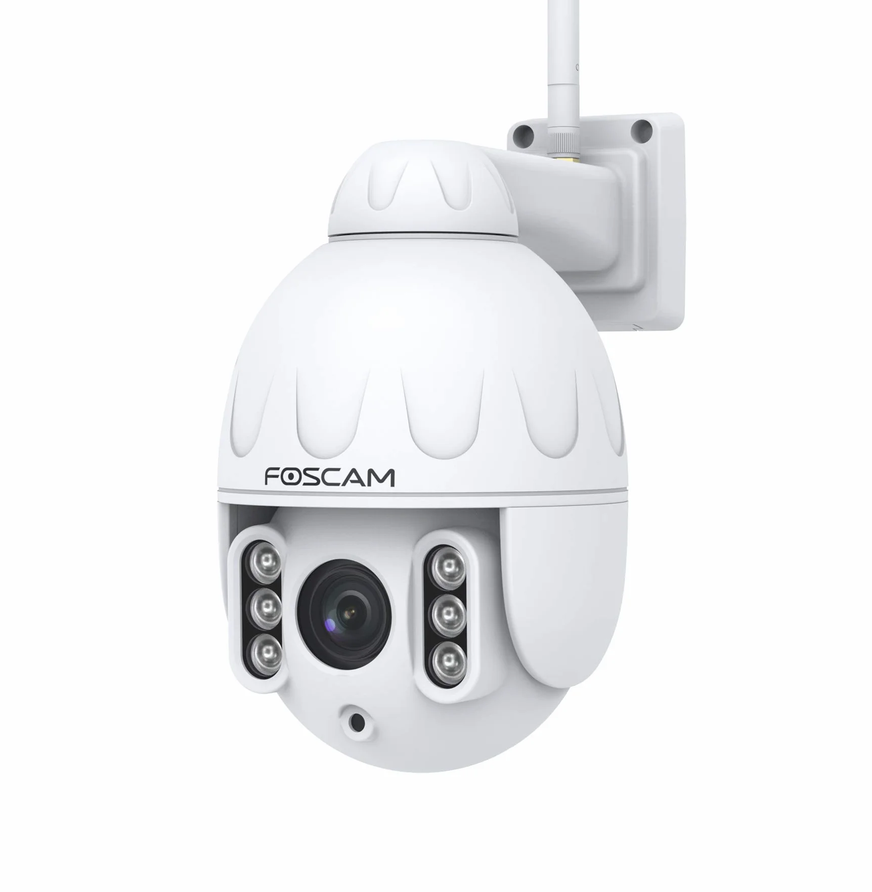 Foscam SD4 4 MP Dual Band WLAN PTZ Dome kamera monitorująca z 4-krotnym zoomem optycznym i noktowizorem do 50 m, rozpoznawanie osób, ruchy i dźwięki, biała