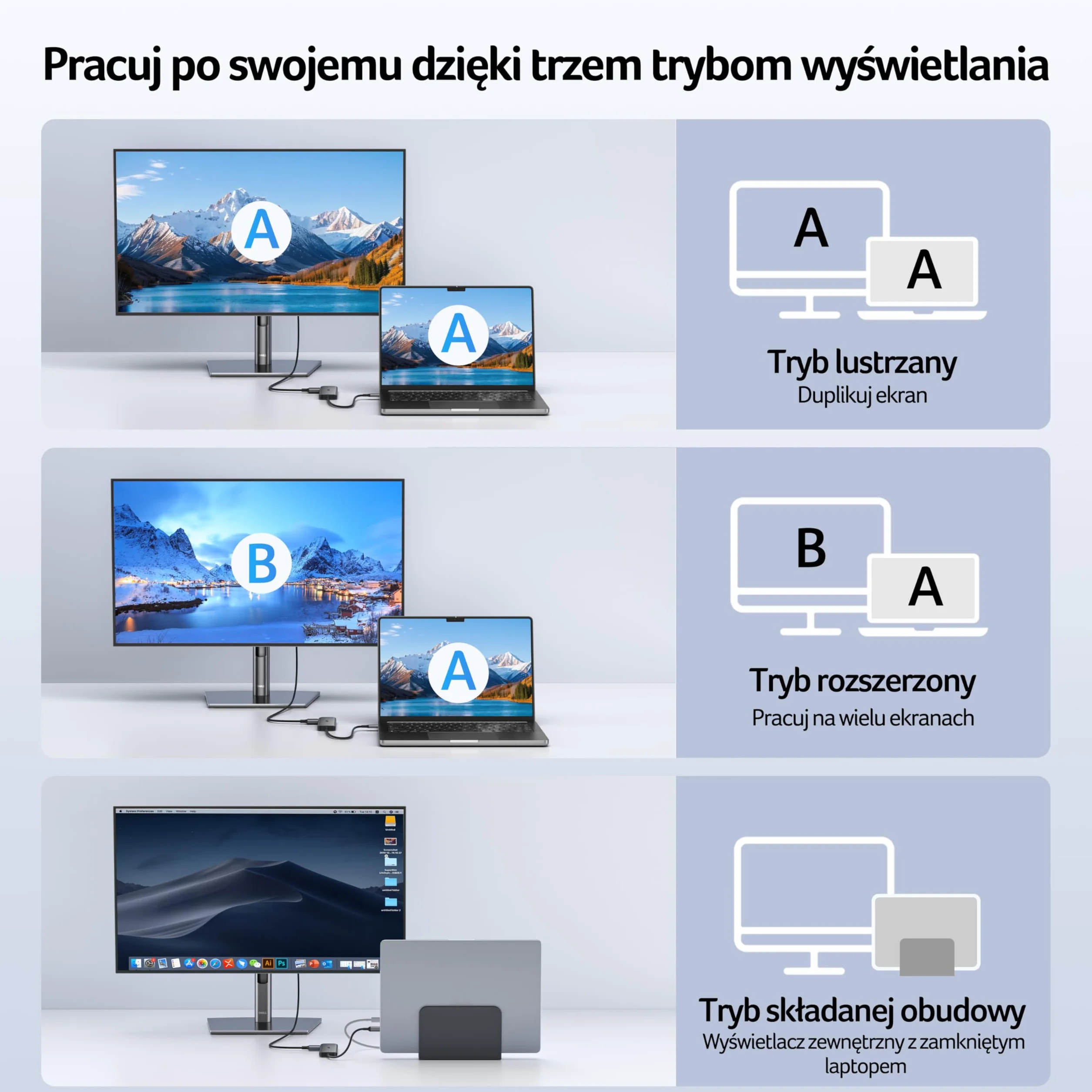 Acer Hub USB-C 5w1, USB-C do HDMI 4K@60Hz, USB-A+C 5Gbps, Ładowania PD 100W | Aluminiowy Rozdzielacz Wieloportowy z Adapterem do Laptopa iPhone 17/16/15, MacBook iPad Pro/Air, Mac mini M4, Surface S26