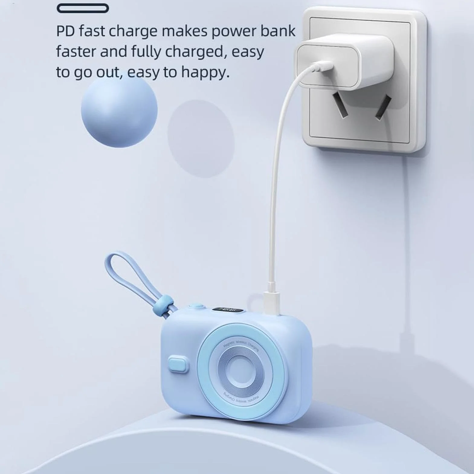 Przeno? ?adowarka magnetyczna, przeno?ny powerbank magnetyczny 10000 mAh | bateria powerbank do smartfona, smuk?a ?adowarka magnetyczna, zewn?trzny zestaw baterii do telefonu, rozwi?zanie do