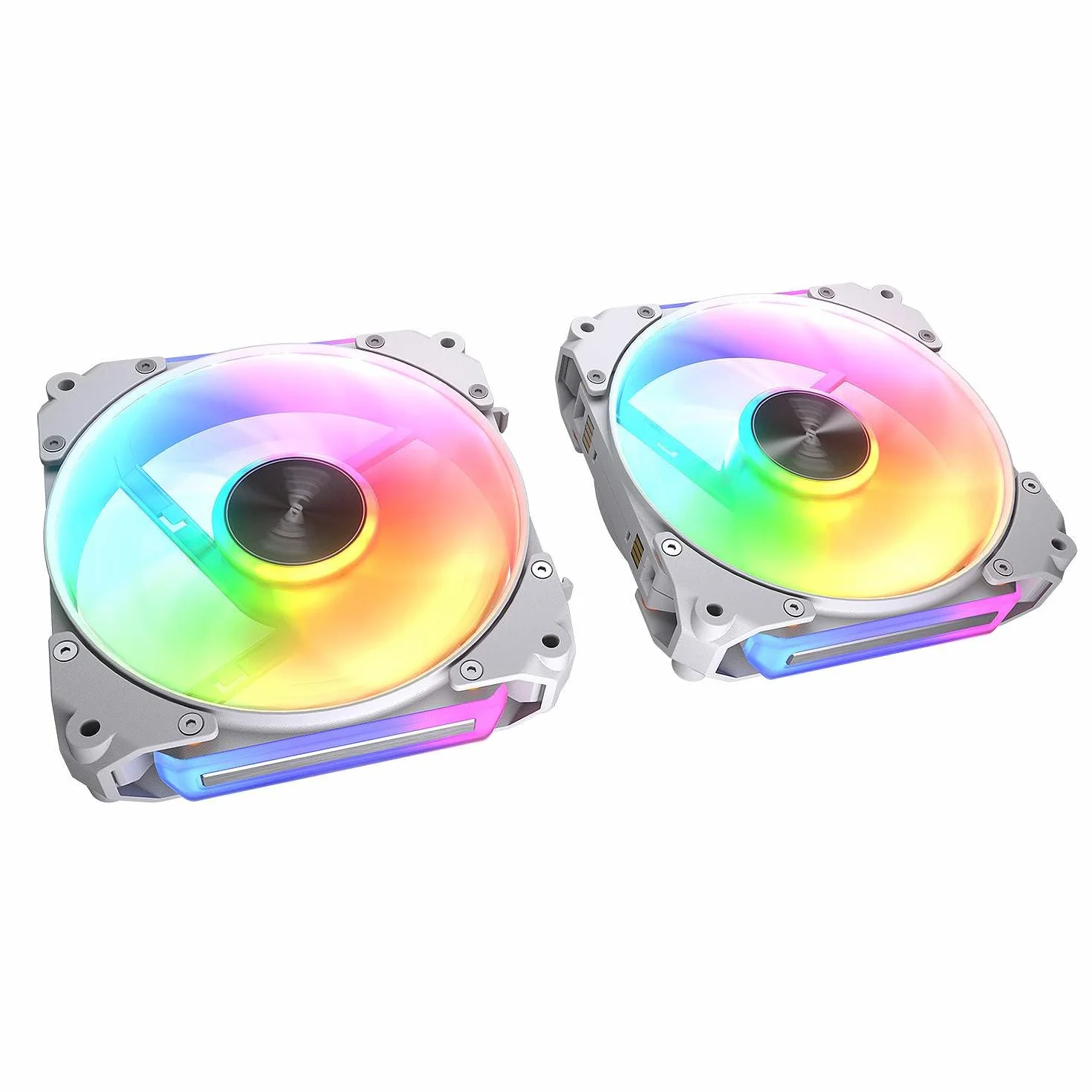 COUGAR GAMING | WENTYLATOR GAMING | KIT3APOLAR120RGBWH - Wentylatory do gier - biały, hydrodynamiczne łożyska i sterowanie PWM - System amortyzacji Q-Stop