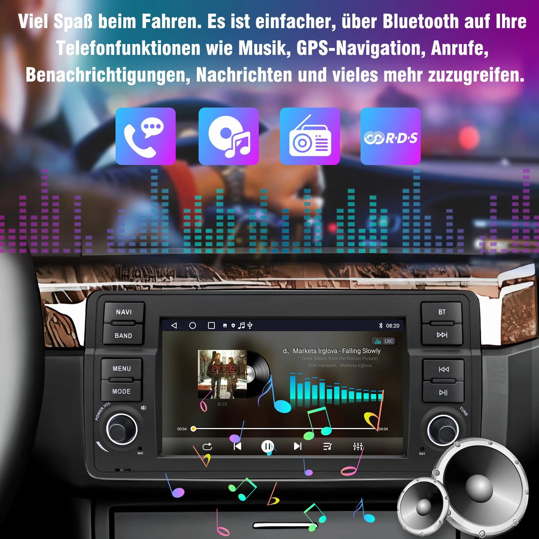 Radio samochodowe do BMW E46 1999 2000 2001 2002 2003 2004, Android 12 2G + 32G Radio z nawigacją GPS, CarPlay, Android Auto, Bluetooth, WLAN, USB, sterowanie z kierownicy, 7-calowy ekran dotykowy