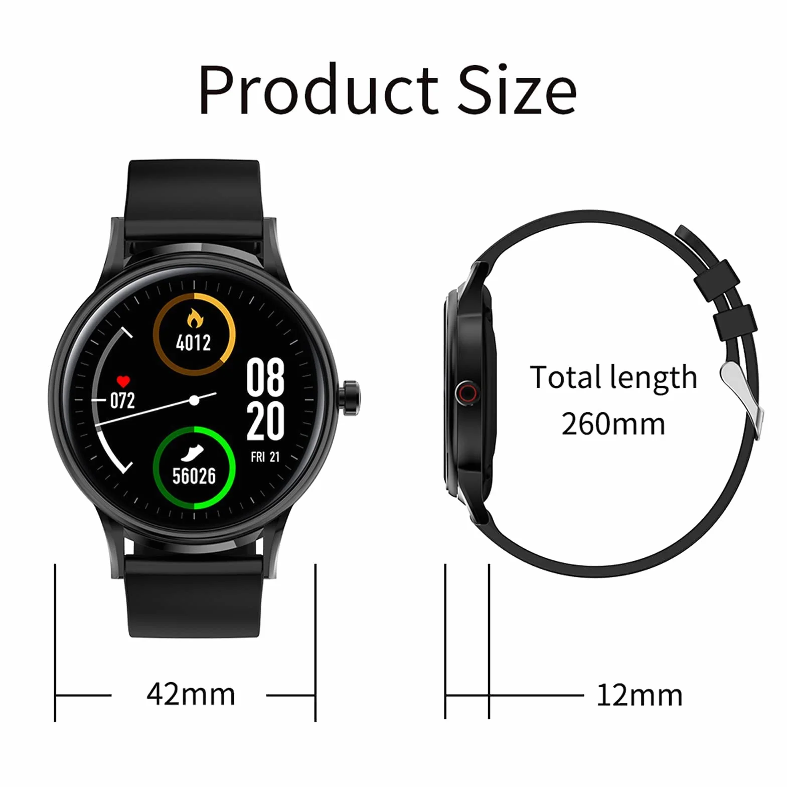 Inteligentne zegarki Zegarki dla mężczyzn Kobiety Fitness Tracker Ciśnieniomierz Tlen we krwi Monitor tętna IP68 Wodoodporny smartwatch Kompatybilny z telefonami z systemem iOS Android (szary) little