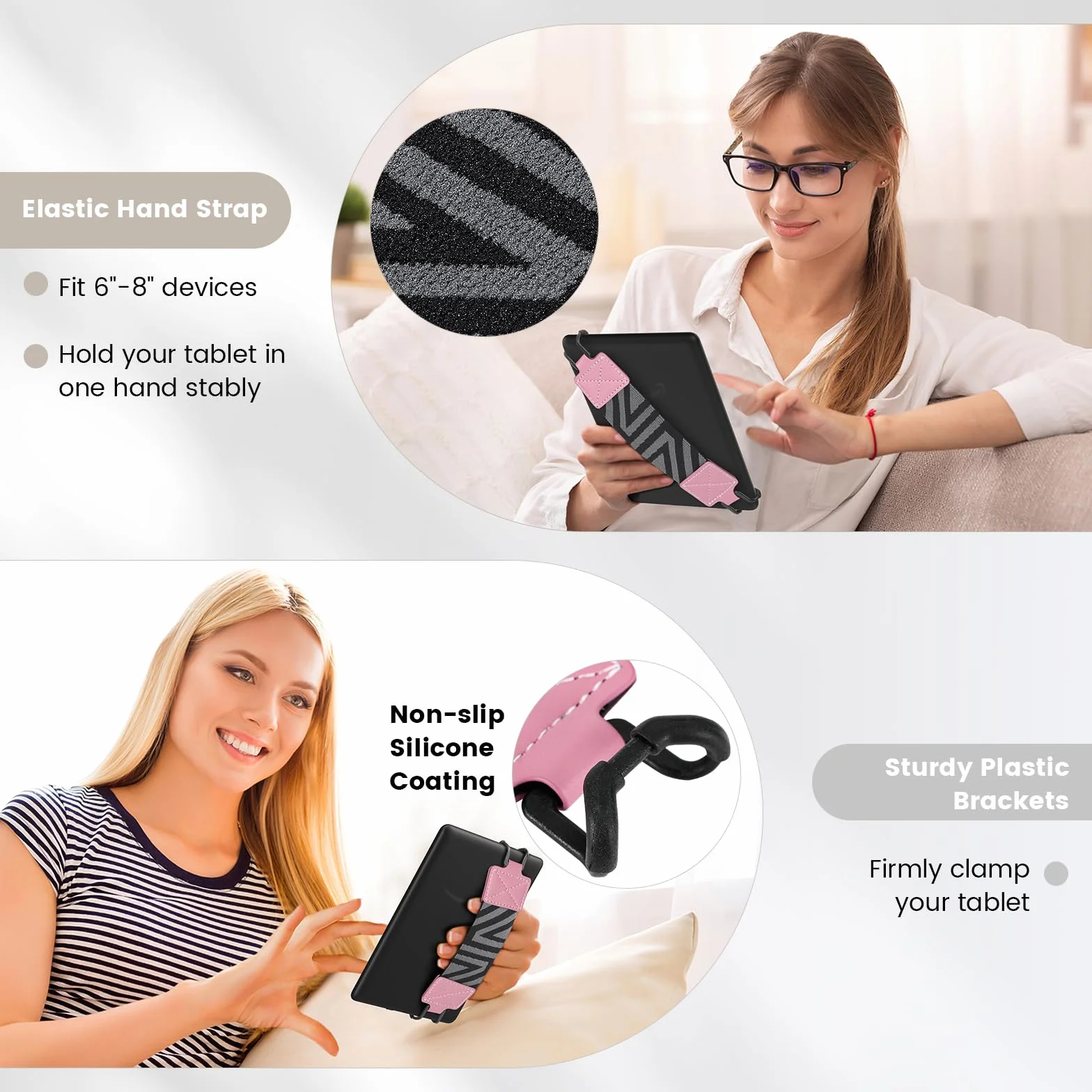 MoKo Bezpieczny pasek na rękę do czytników e-booków Kindle 6-calowych tabletów Fire, Kindle/Kobo/Voyaga/Lenovo/Sony Kindle E-Book Tablet