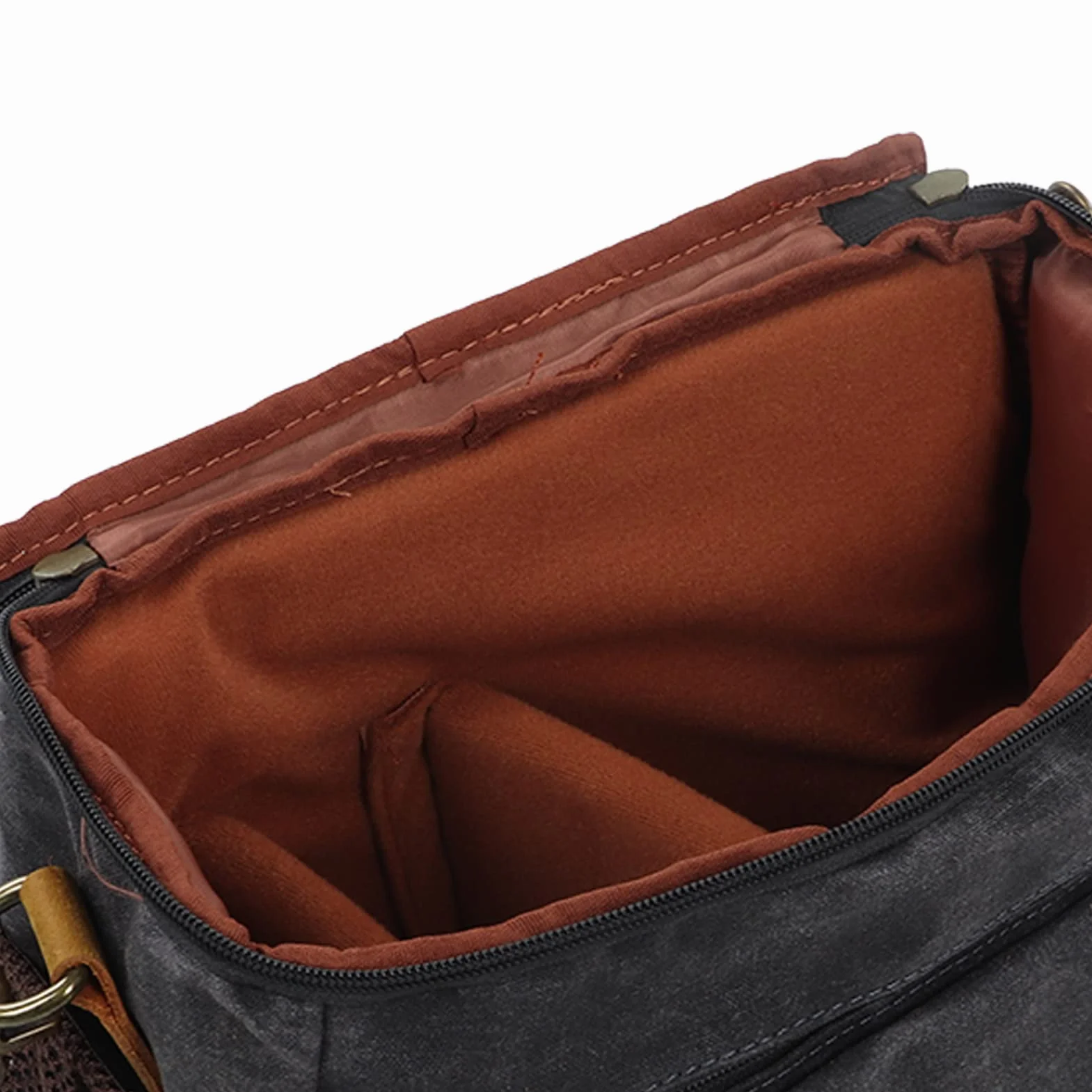 Vintage Canvas Camera Bag, 10,2x7.9x4,7 cala woskowane płótno z skórzaną torbą na ramię na ramię do fotografii DSLR