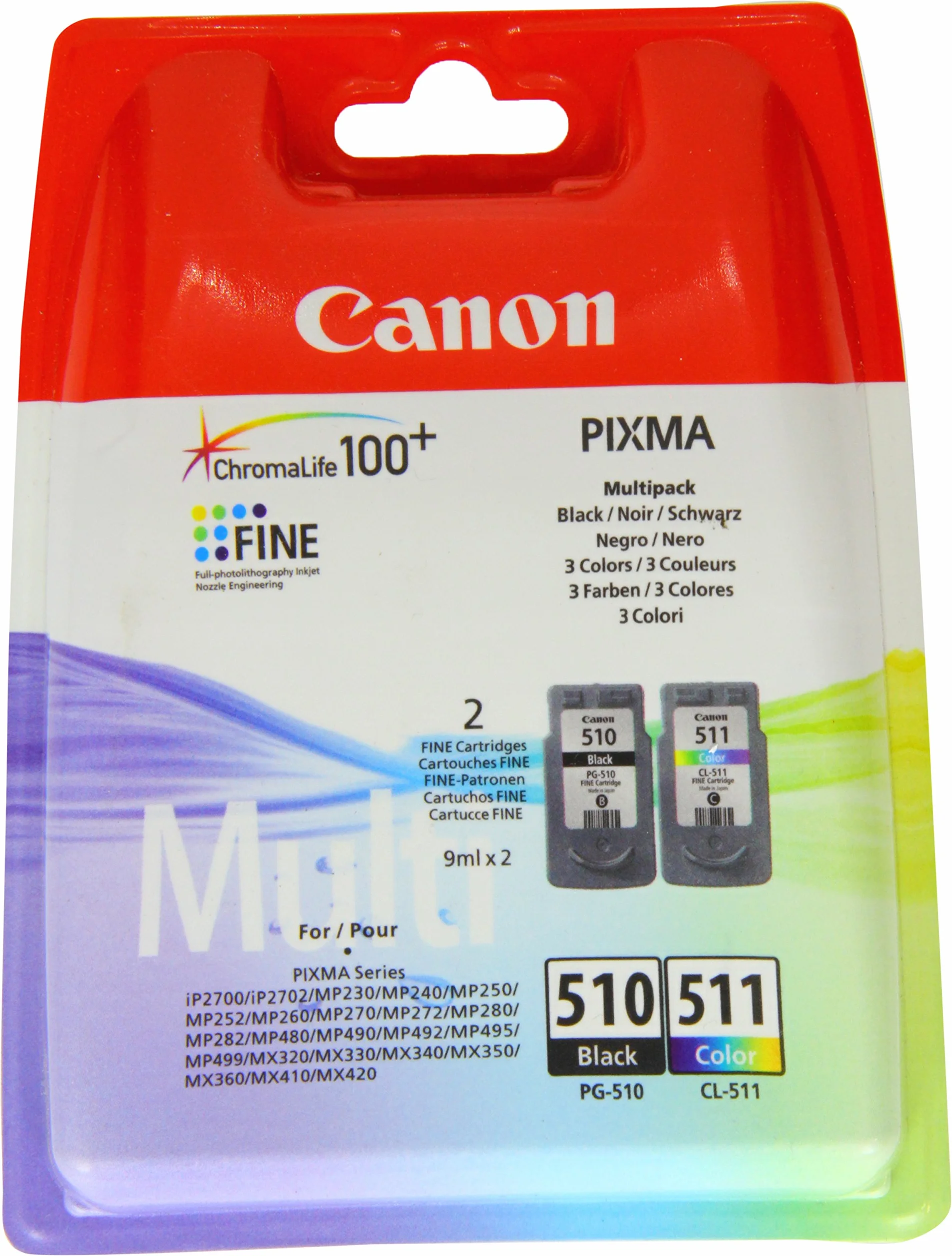 Canon Kartridż do drukarki, MP280 Ink 26|9~78|1 Pixma MP280, czarny 781, 2 sztuki