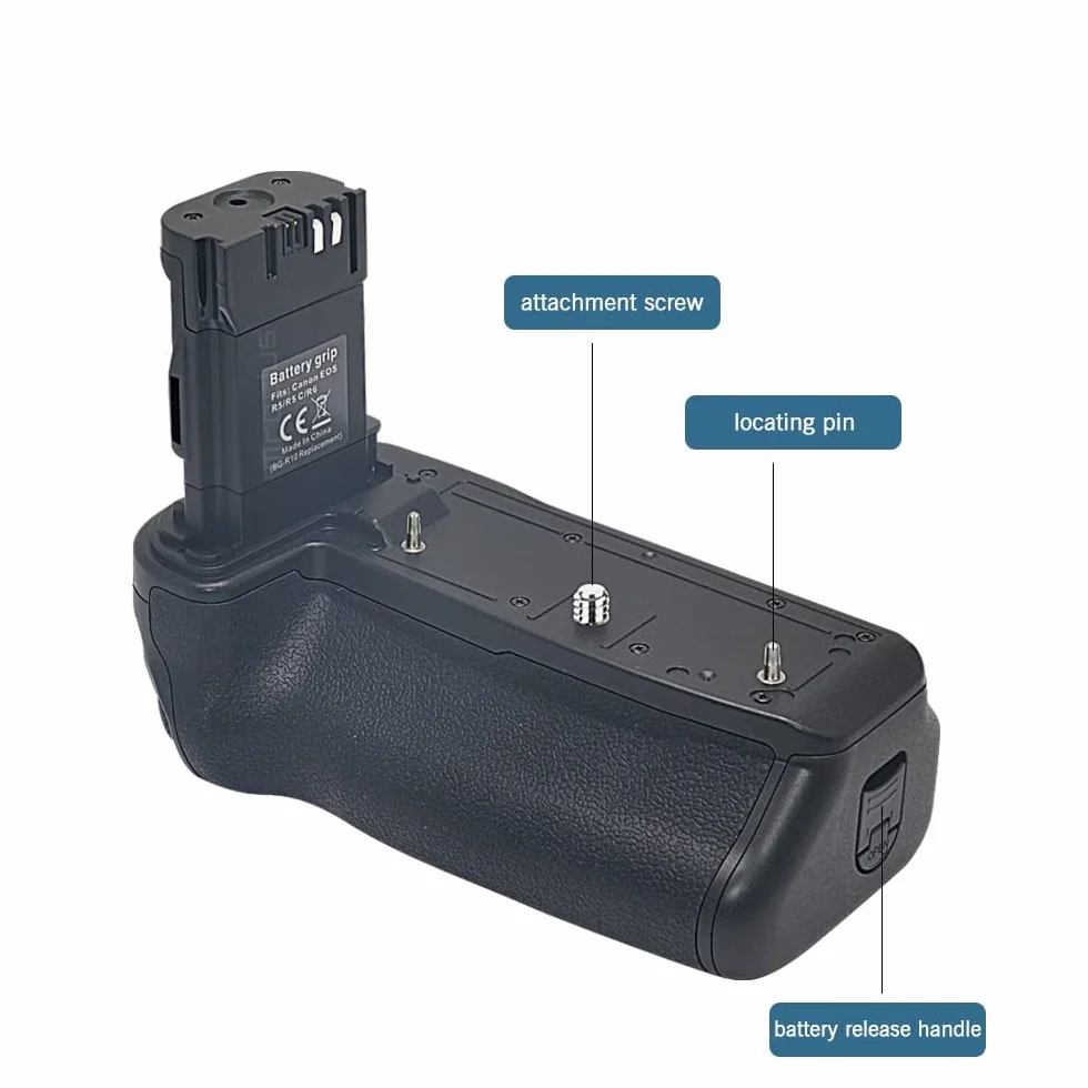 Uchwyt baterii Mco-Bg-R10 Pro kompatybilny z Canon Eos R5/R6/R5C/R6 MARK II - zamiennik dla BG-R10 zawiera zdalne zwalnianie migawki z częstotliwością radiową 2,4 GHz