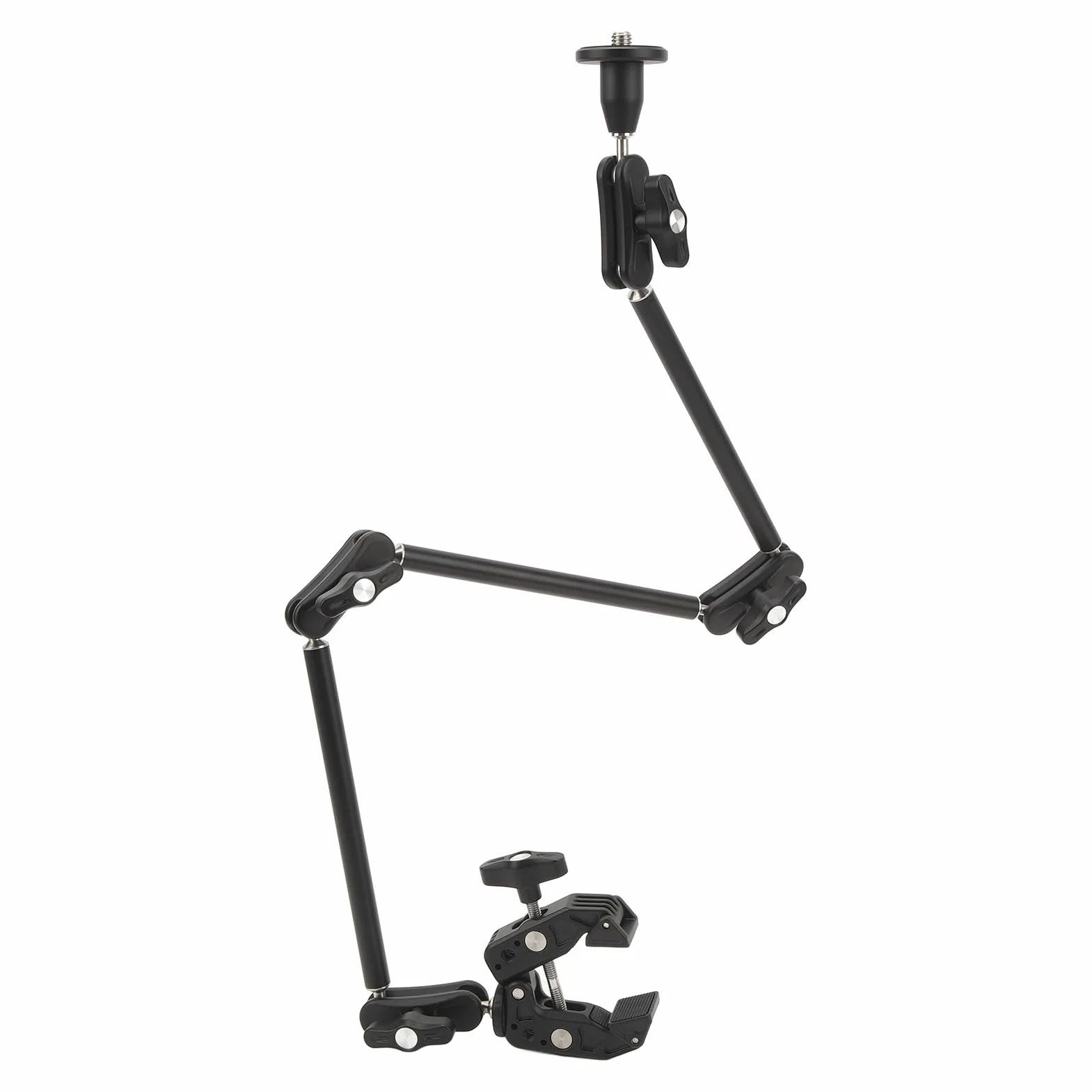 Cryfokt Ramię Przegubowe, Regulowane ramię Tarcia z Super Zaciskiem Podwójne Gwinty 1/4 i 3/8 Antypoślizgowe Podkładki Gumowe do Aparatu DSLR Rig Światła LED Monitor LCD Kamera Akcji