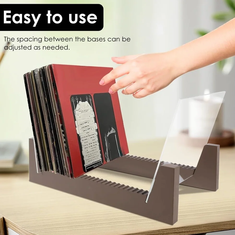 Stojak do przechowywania płyt CD CD Storage Rack Wood Magazine Album Record Display Stand Large Capacity Deskop Holder for Home Art Collection Decor Stojak na płyty(Biały)