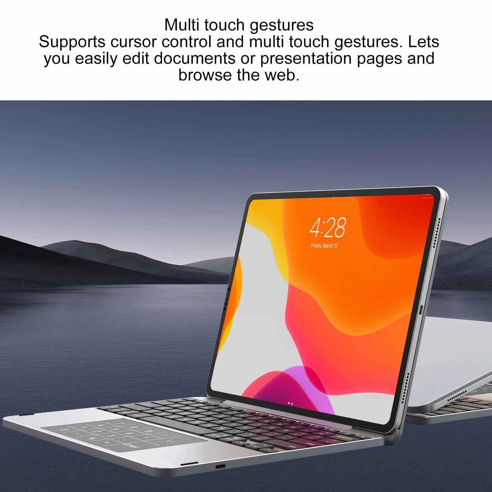 Magnetyczne Etui na klawiaturę dla IOS Pad Air 11 Cali 10,9 Cala dla IOS Pad Pro 11 Cali, Bezprzewodowe Etui na klawiaturę Bluetooth z Gładzikiem Multi Touch, Klawisze Skrótów
