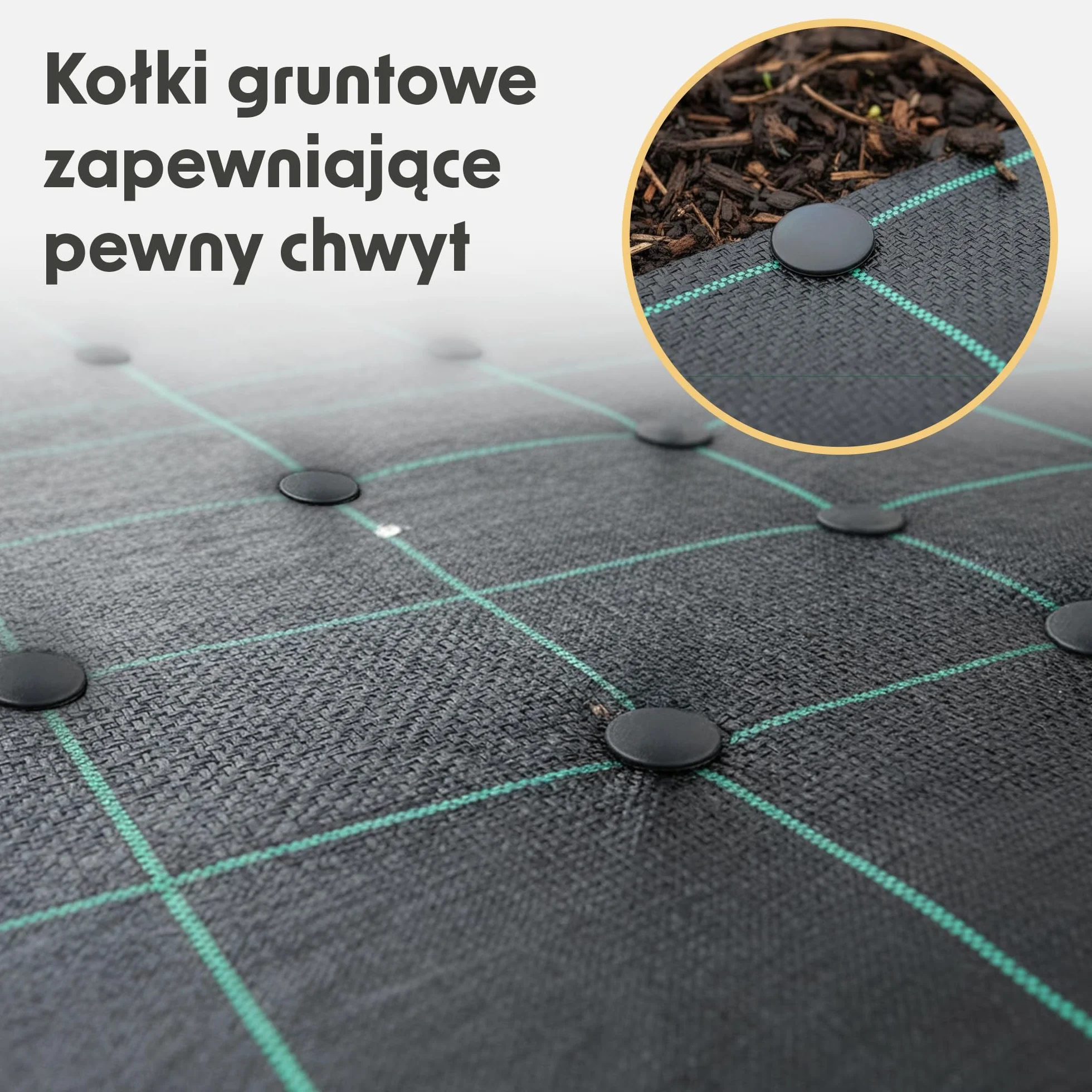 Kotwa gruntowa z tworzywa sztucznego, 50 x – śledzie odporne na promieniowanie UV, żebrowana konstrukcja i haczyki, szeroka główka, idealna do włókniny przeciw chwastom, geowłókniny, mulczu