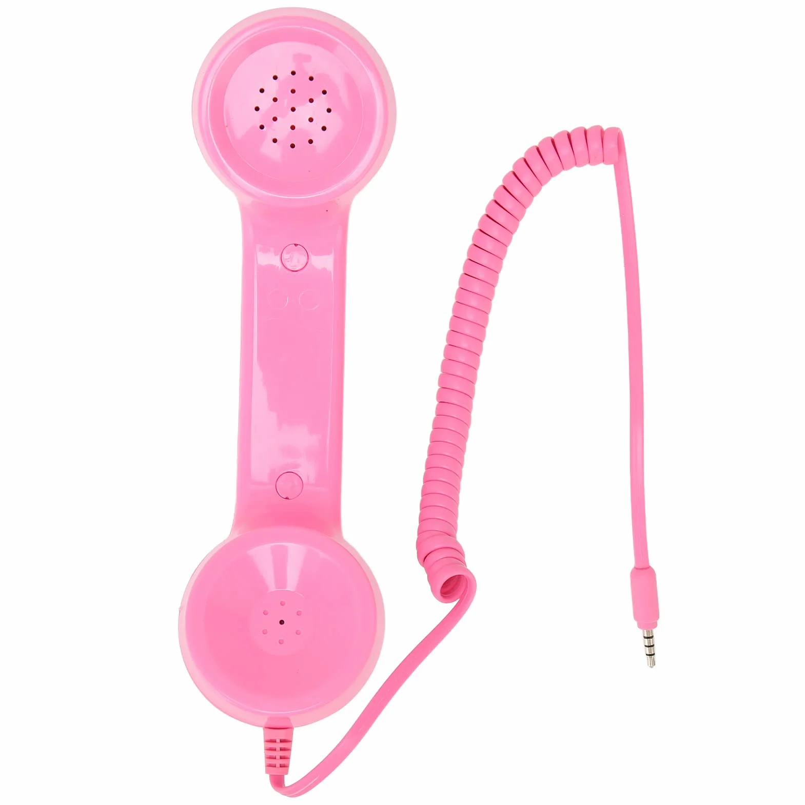 Słuchawka Telefoniczna w Stylu Retro, Przycisk Odbierania Jednym Dotknięciem, Odporna na Promieniowanie Wtyczka Dźwiękowa 3,5 Mm z Przewodem Spiralnym o Długości 1 M, Odpowiednia