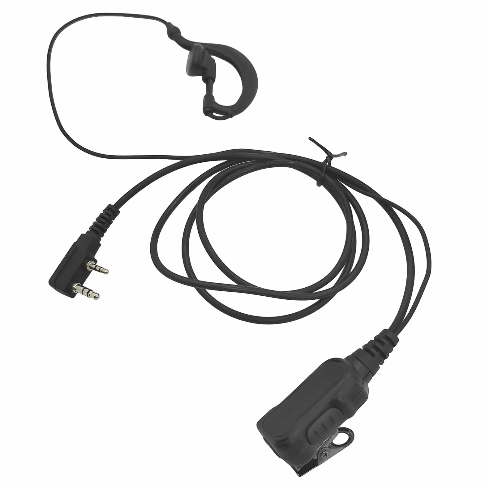 G Shape Uv-5r słuchawka 2-drożna słuchawka radiowa K1 2-pinowa słuchawka 2 Prong Walkie Talkie zestaw słuchawkowy z mikrofonem słuchawki do Retevis Kenwood Baofeng Samcom Arcshell 007 rt22p